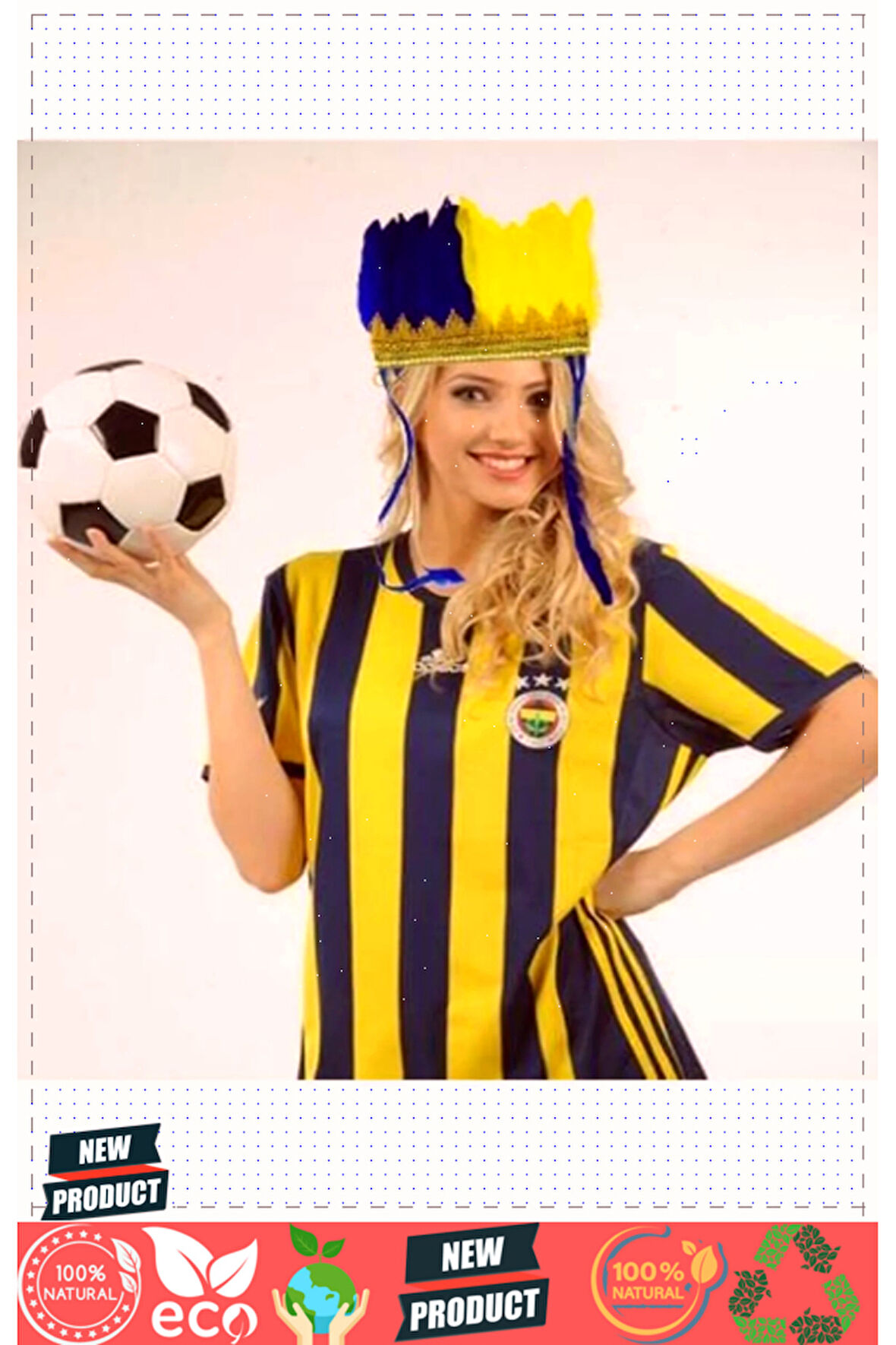 Sarı Lacivert Fenerbahçe Taraftar Tüylü Saç Bandı 1 Gram Kız Erkek Çocuk Oyuncakları Eğitici
