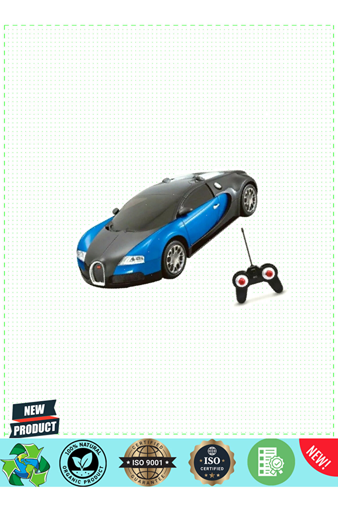 3943 Kumandalı Şarjlı Işıklı Bugatti Araba 1:24 Kız Erkek Çocuk Oyuncakları Eğitici Oyuncakla