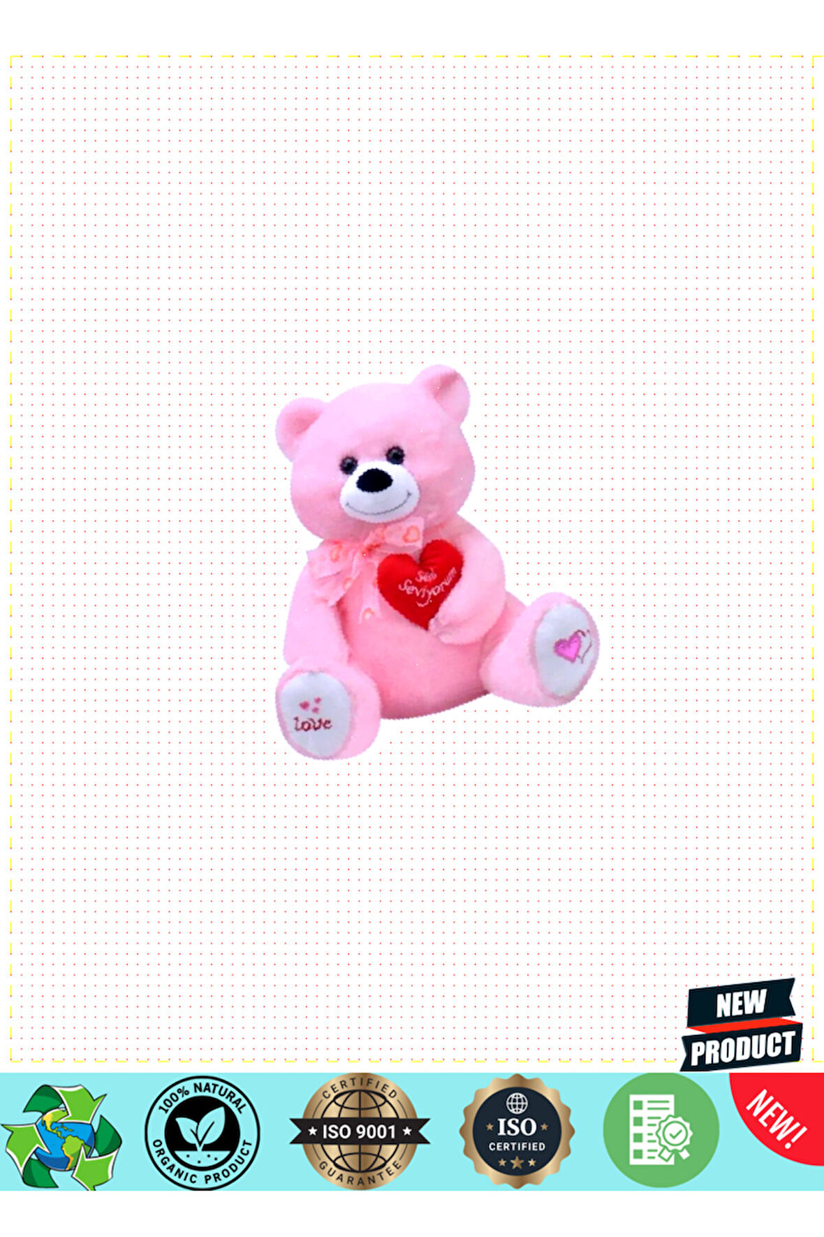 1045p Tıkıl Ayı 65cm Pembe-selay Oyuncak Kız Erkek Çocuk Oyuncakları Eğitici Oyuncaklar