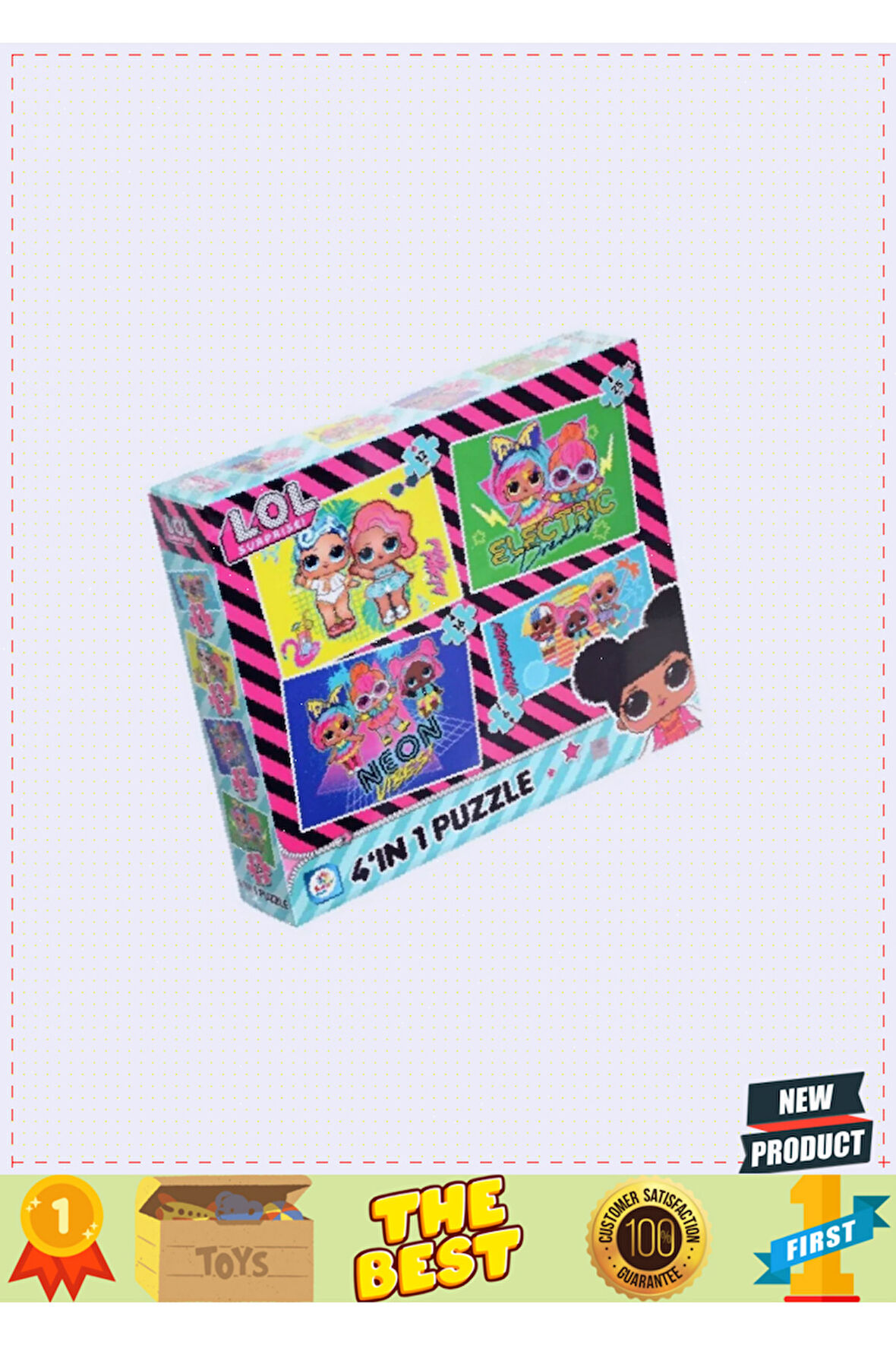 Lol7627 Laço Kids L.o.l. 4'ü1 Kutuda Puzzle / 6 12 16 25 Parça Puzzle Kız Erkek Çocuk Oyuncak