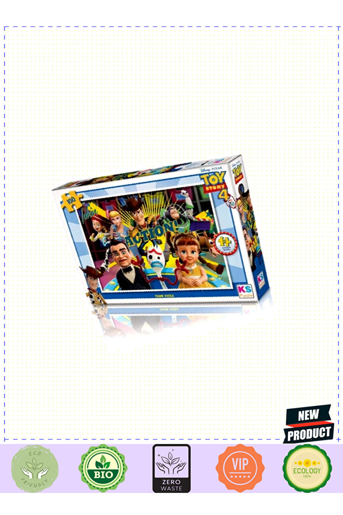 Ts714 Ks Toy Story 4 / 100 Parça Puzzle Kız Erkek Çocuk Oyuncakları Eğitici Oyuncaklar