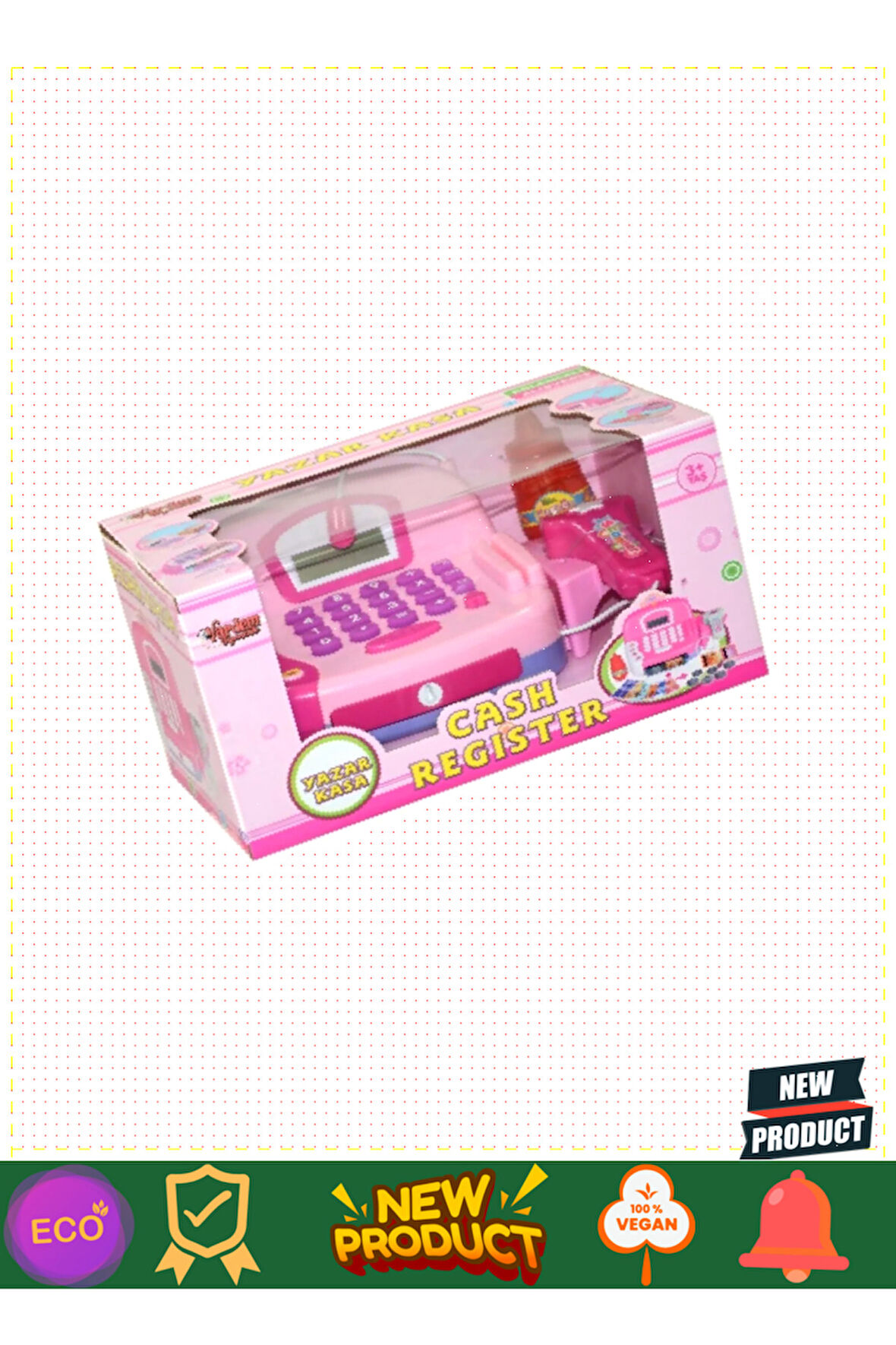 Hua-66031 Mikrofonlu Işıklı Ve Sesli Yazarkasa -vardem Kız Erkek Çocuk Oyuncakları Eğitici Oy