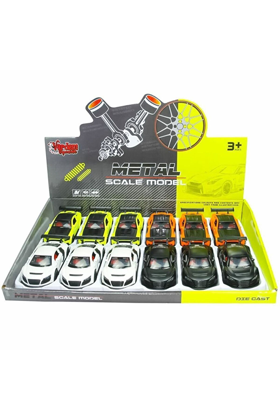 Km-3681c Çek Bırak 1:36 Metal Spor Araba- Kız Erkek Çocuk Oyuncakları Eğitici Oyuncaklar