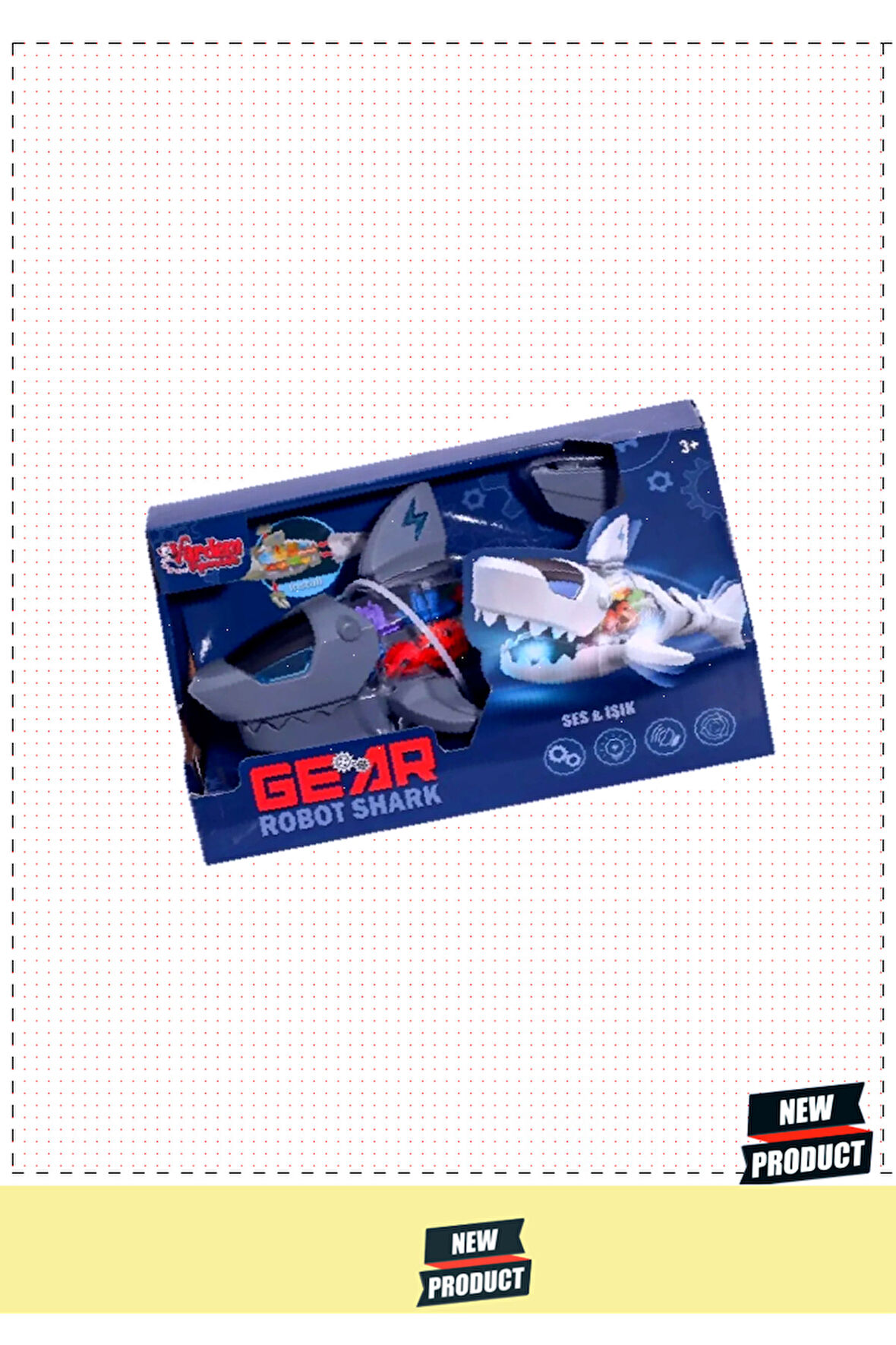 Wk-s-2a Müzikli Ve Işıklı Robot Köpek Balığı -vardem Kız Erkek Çocuk Oyuncakları Eğitici Oyun