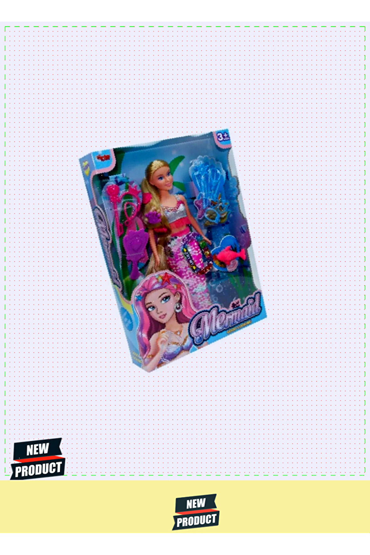 Wg-66777 Kutulu 29cm Aksesuarlı Deniz Kızı- Kız Erkek Çocuk Oyuncakları Eğitici Oyuncaklar