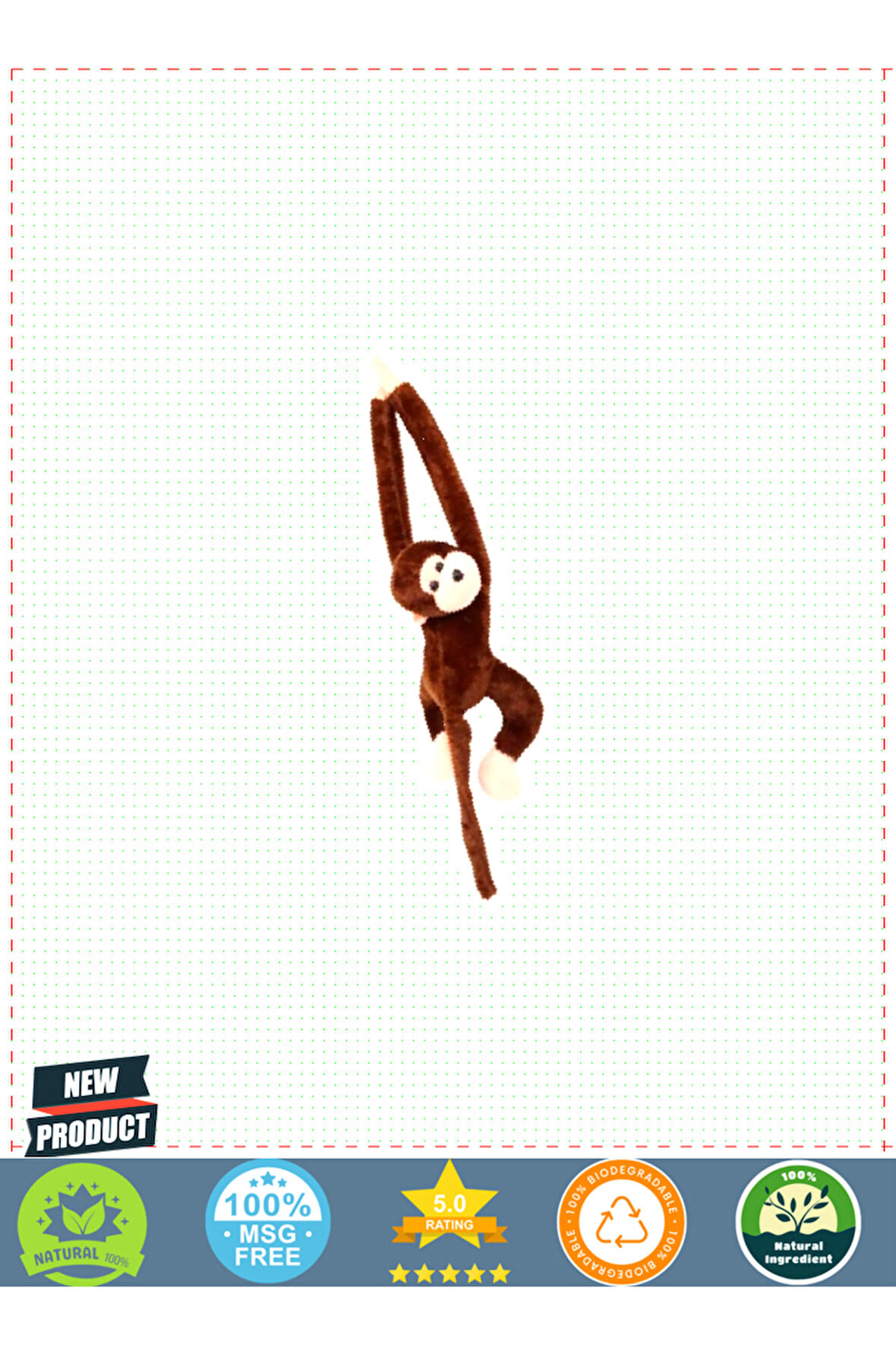 Kzl-2101001- Sesli Sarılan Maymun - Kız Erkek Çocuk Oyuncakları Eğitici Oyuncaklar