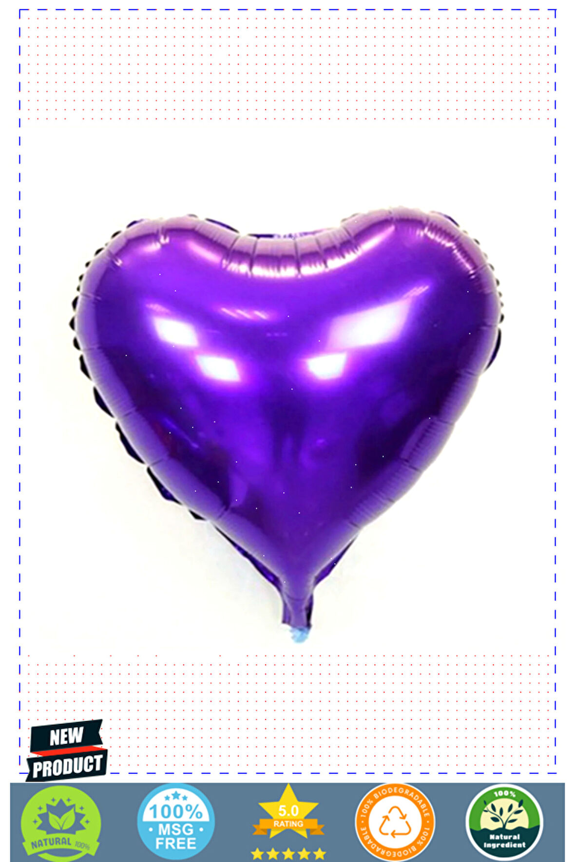 Kalp Balon Folyo Mor 45cm 18 Inç Kız Erkek Çocuk Oyuncakları Eğitici Oyuncaklar