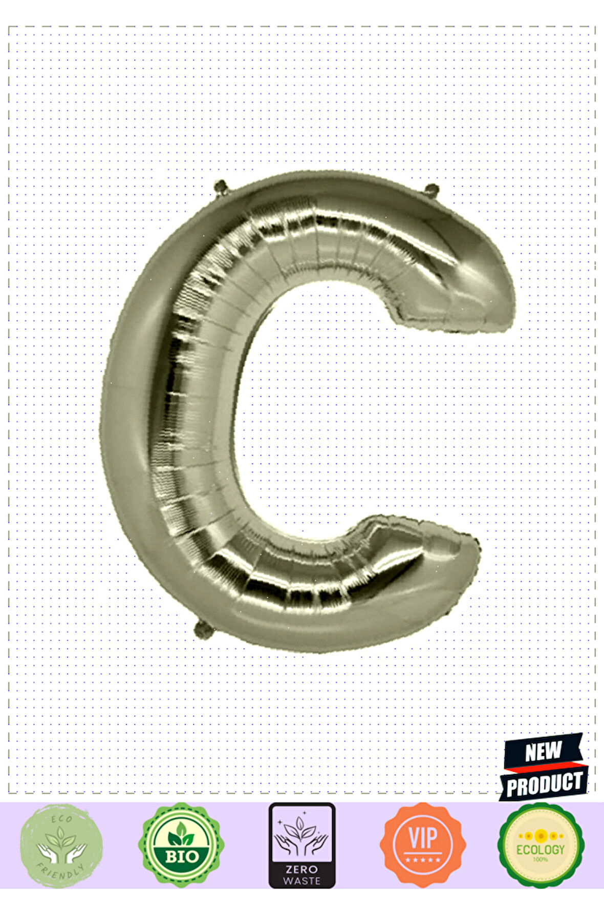 C Harf Folyo Balon Gümüş Renk 40 Inç Kız Erkek Çocuk Oyuncakları Eğitici Oyuncaklar