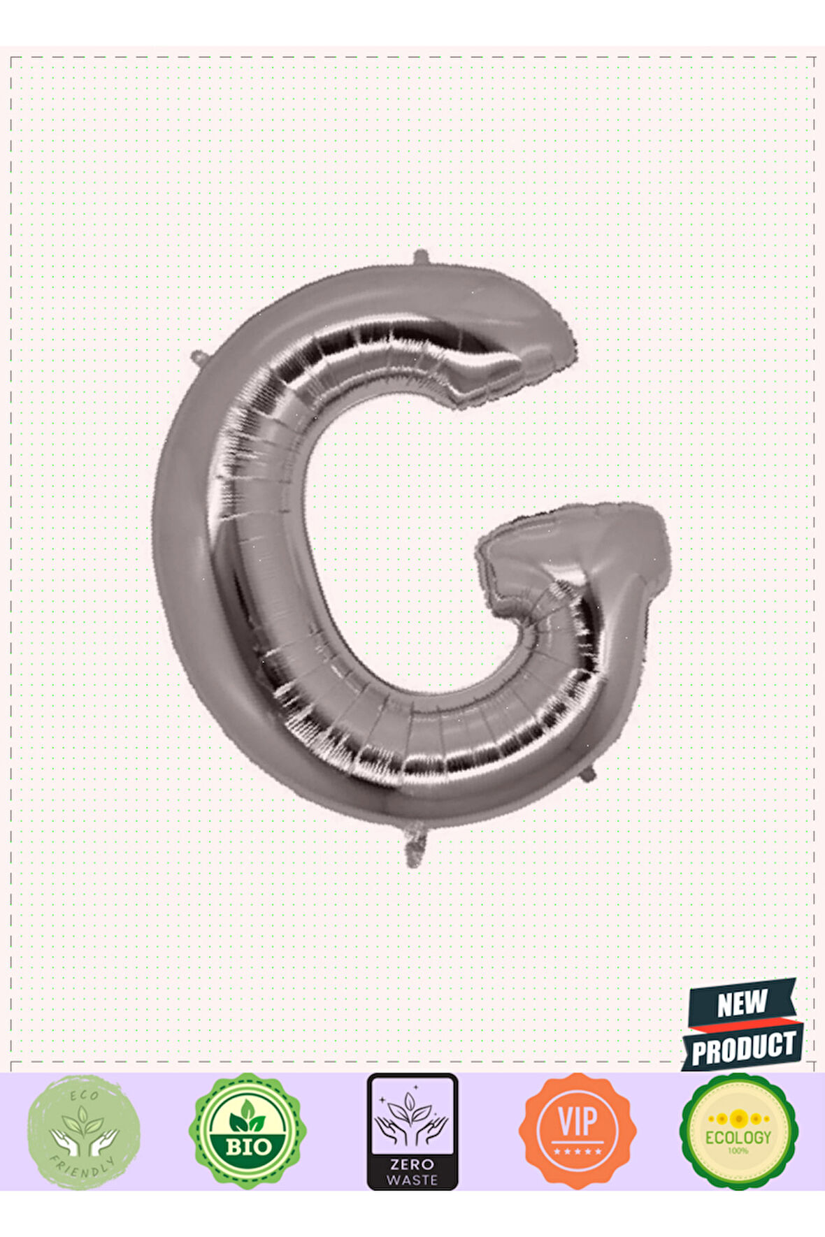 G Harf Folyo Balon Gümüş Renk 40 Inç Kız Erkek Çocuk Oyuncakları Eğitici Oyuncaklar