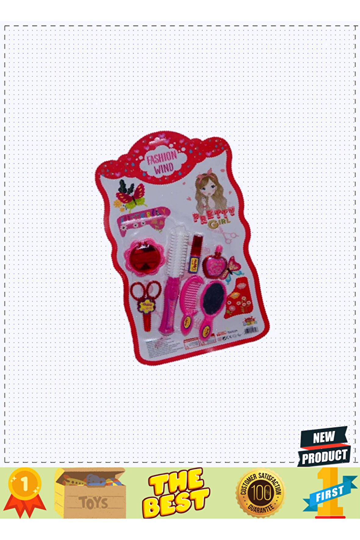 Zn-0597 Kartela Makyaj Ve Kuaför Seti -zeon Kız Erkek Çocuk Oyuncakları Eğitici Oyuncaklar