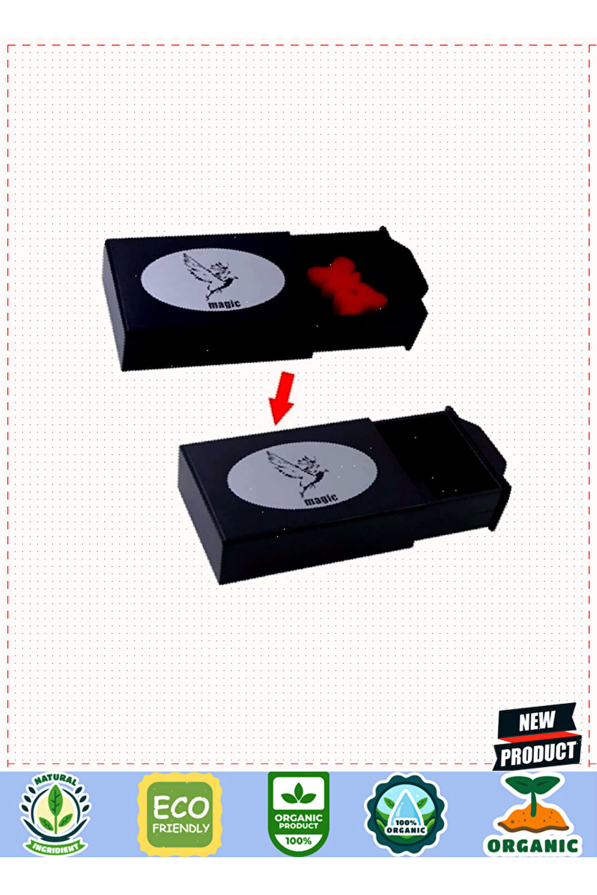 Herşeyi Kaybeden Sihirli Kutu Sihirli Çekmece 3x10x7cm Kız Erkek Çocuk Oyuncakları Eğitici Oy