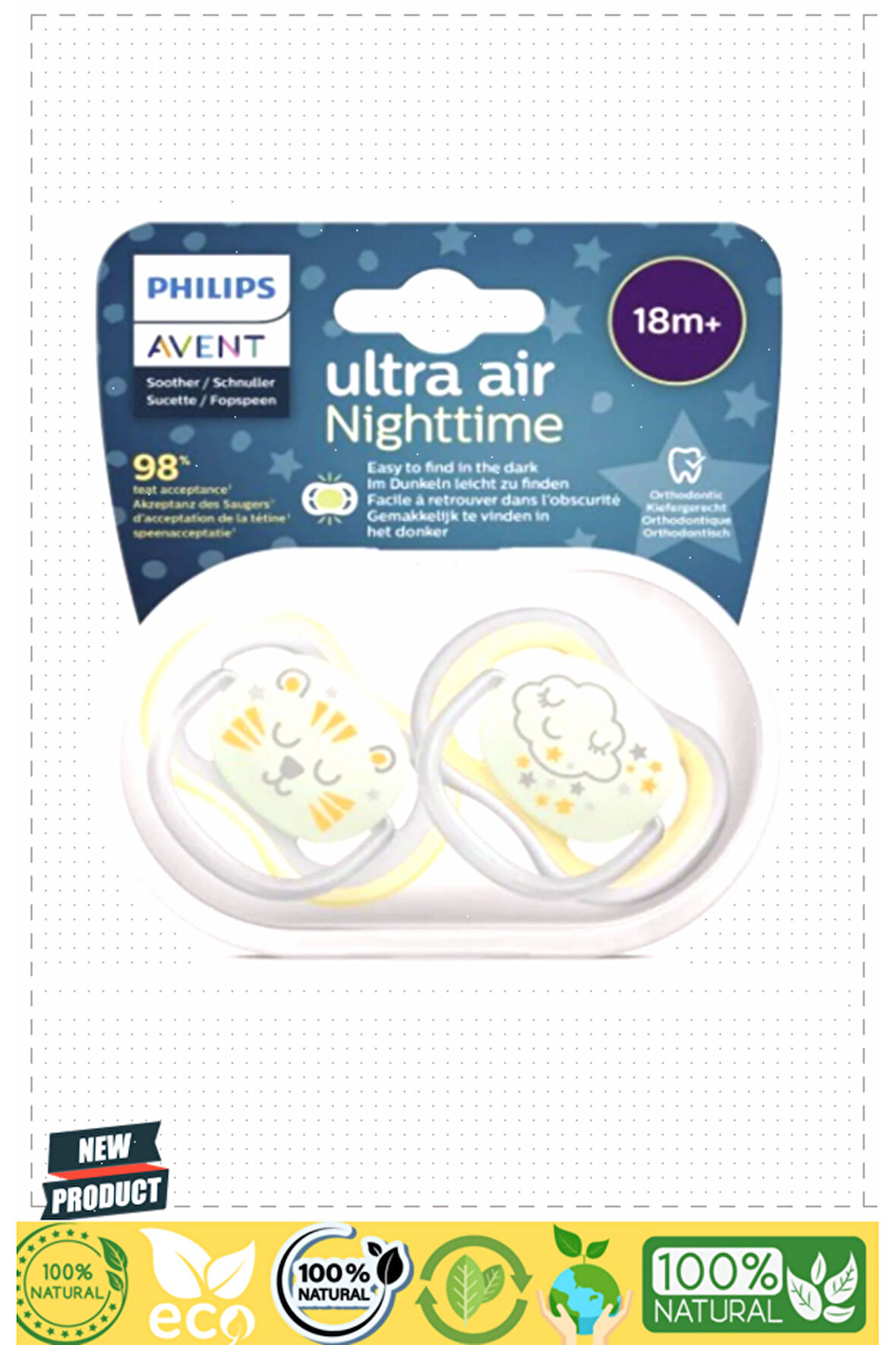 Philipsss Aventttultra Air Gece Emziği 18 Ay Kız Erkek Çocuk Oyuncakları Eğitici Oyuncaklar