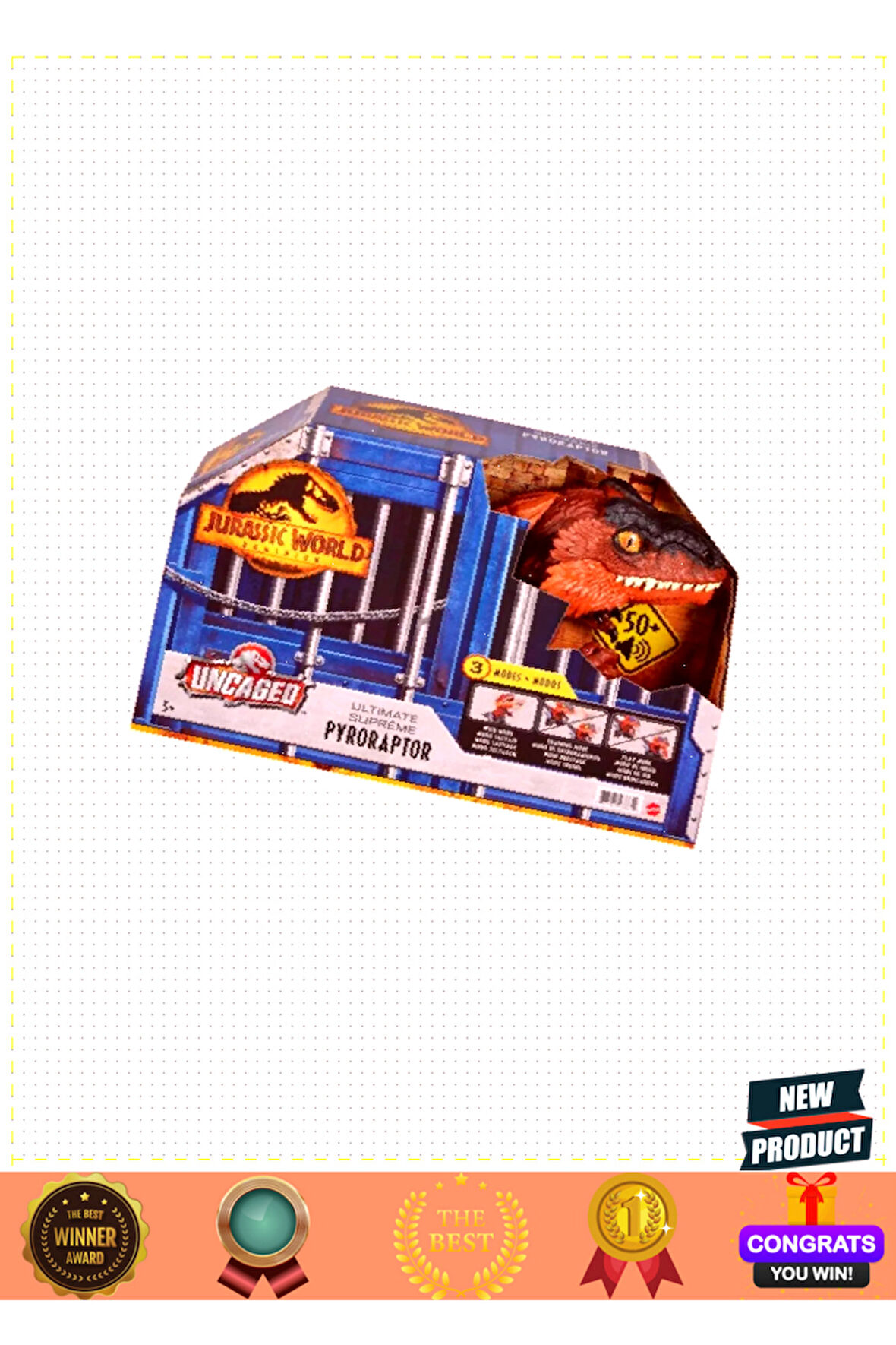Gwd70 Jurassicc Worlddd Uncaged Ateş Dinozoru Figürü Kız Erkek Çocuk Oyuncakları Eğitici Oyun