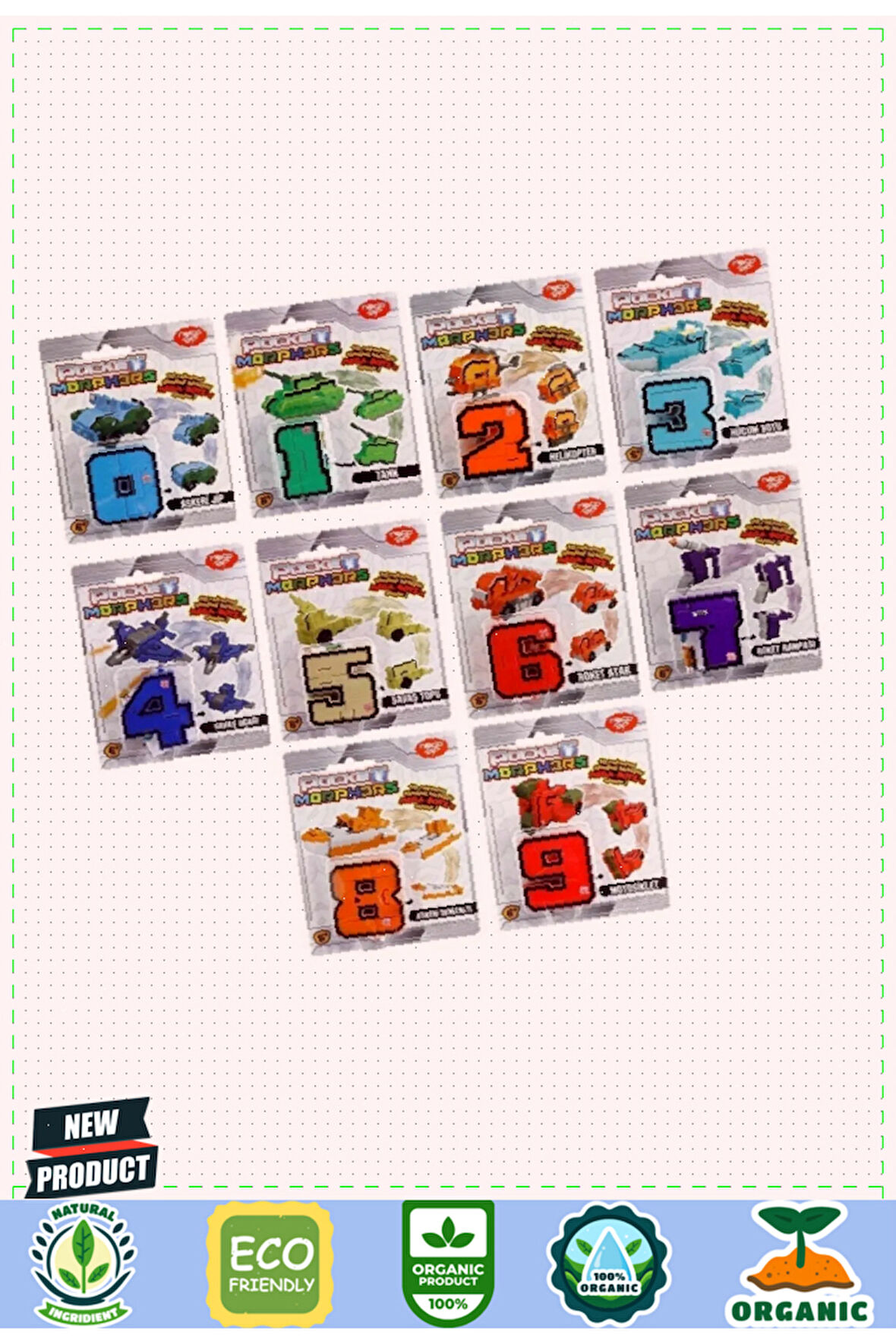 Pm/6888 Pocket Morphers Dönüşebilen Numaralar / Tekli Satılır Kız Erkek Çocuk Oyuncakları Eği