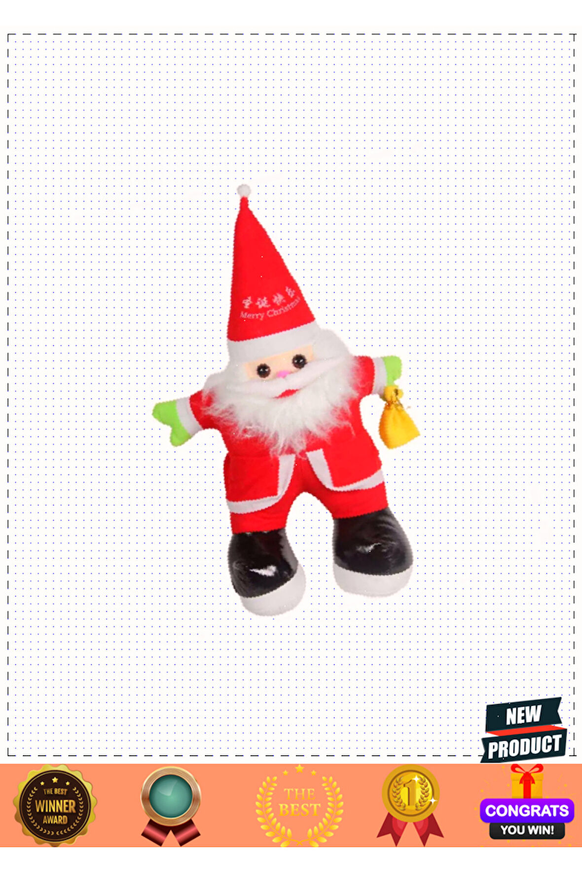 Peluş Noel Baba 57cm 5 Litre Kız Erkek Çocuk Oyuncakları Eğitici Oyuncaklar