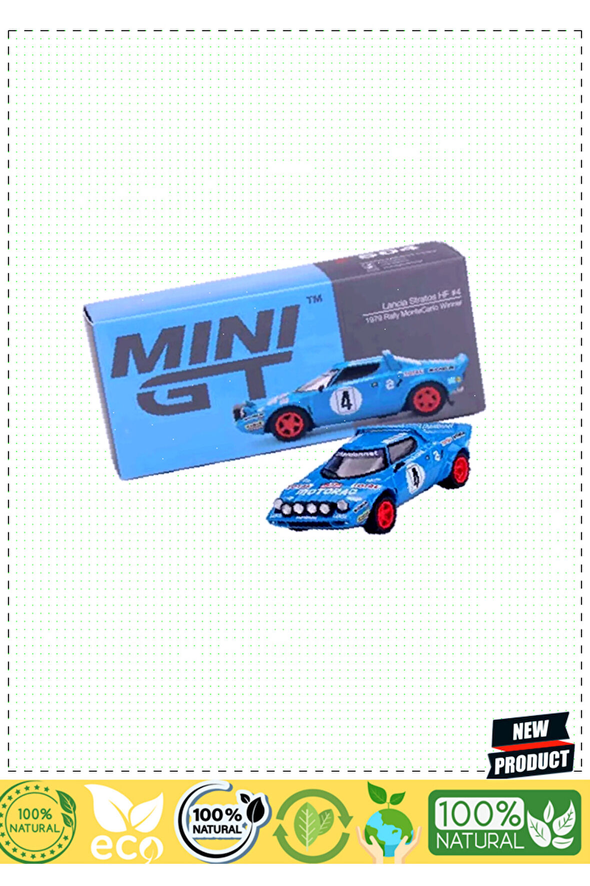 Mini Gt 1:64 Lancia Stratos Hf #4 1979 Rally Montecarlo Winner Kız Erkek Çocuk Oyuncakları Eğ