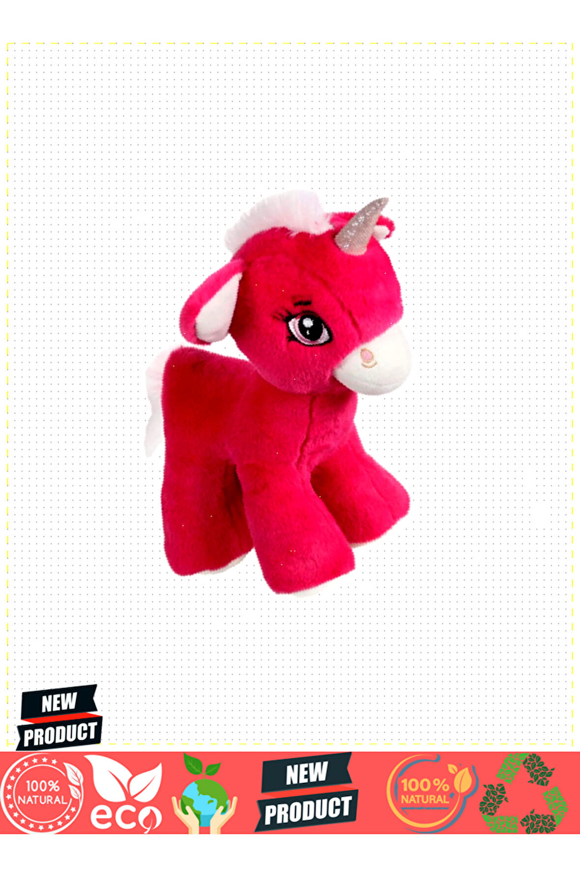 Uyku Arkadaşı Peluş Pony Pembe 45cm Kız Erkek Çocuk Oyuncakları Eğitici Oyuncaklar