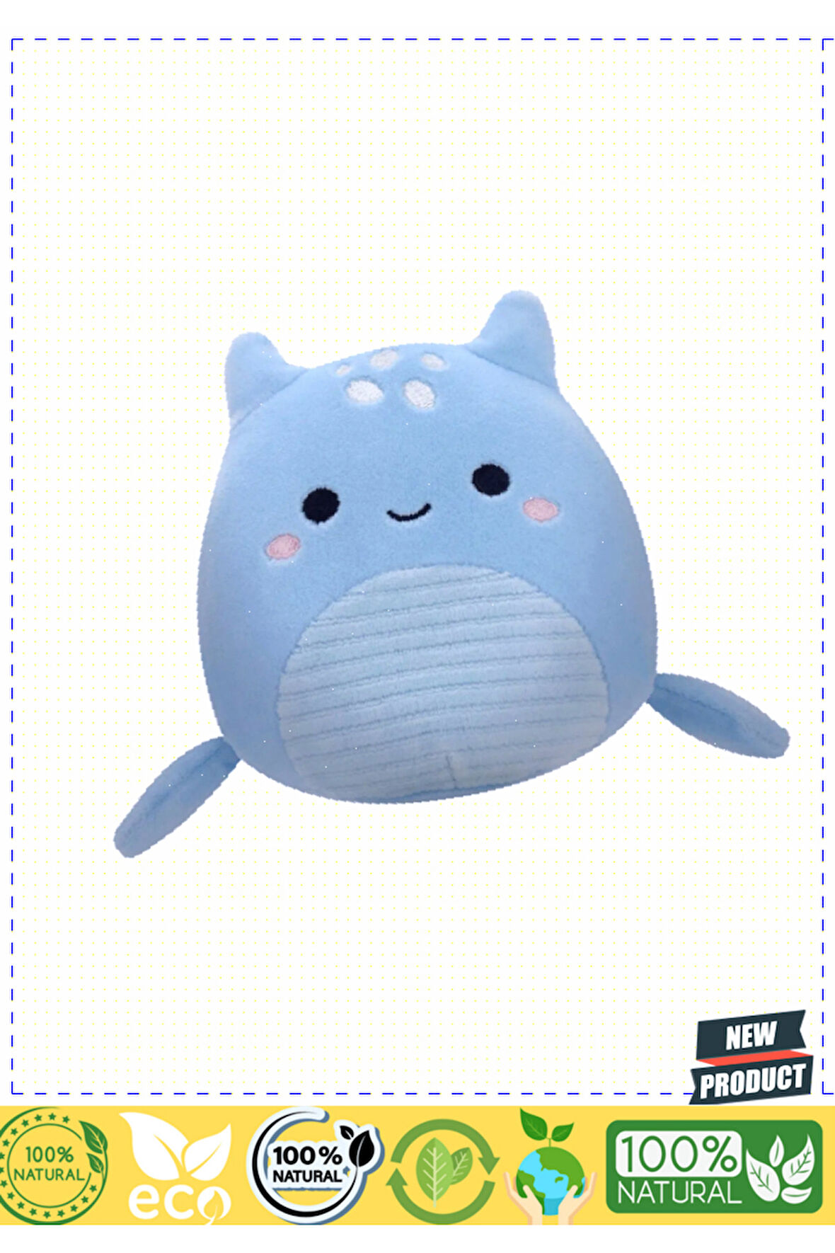 Squismallow Loch Ness Canavarı Lune 20cm Kız Erkek Çocuk Oyuncakları Eğitici Oyuncaklar