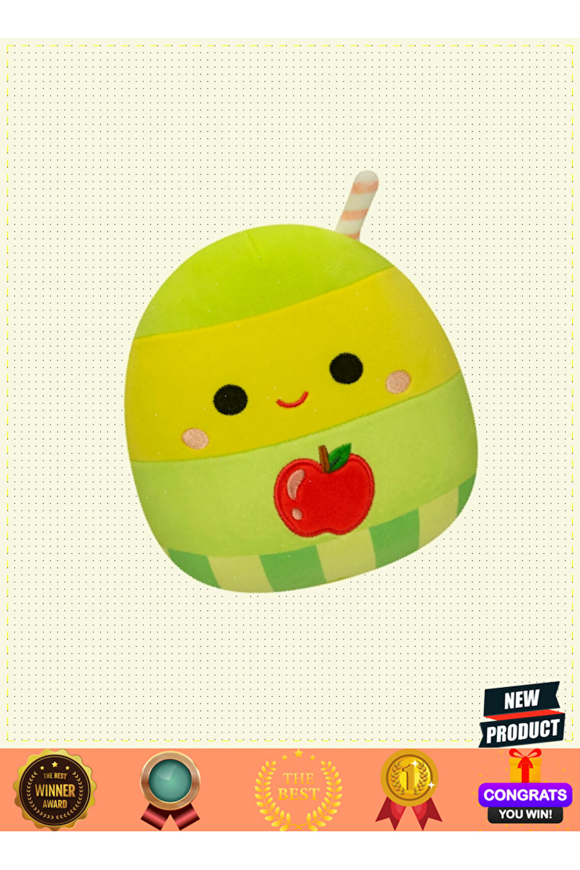 Squishmallowwww Elma Suyu Kutusu Jean 20cm Kız Erkek Çocuk Oyuncakları Eğitici Oyuncaklar