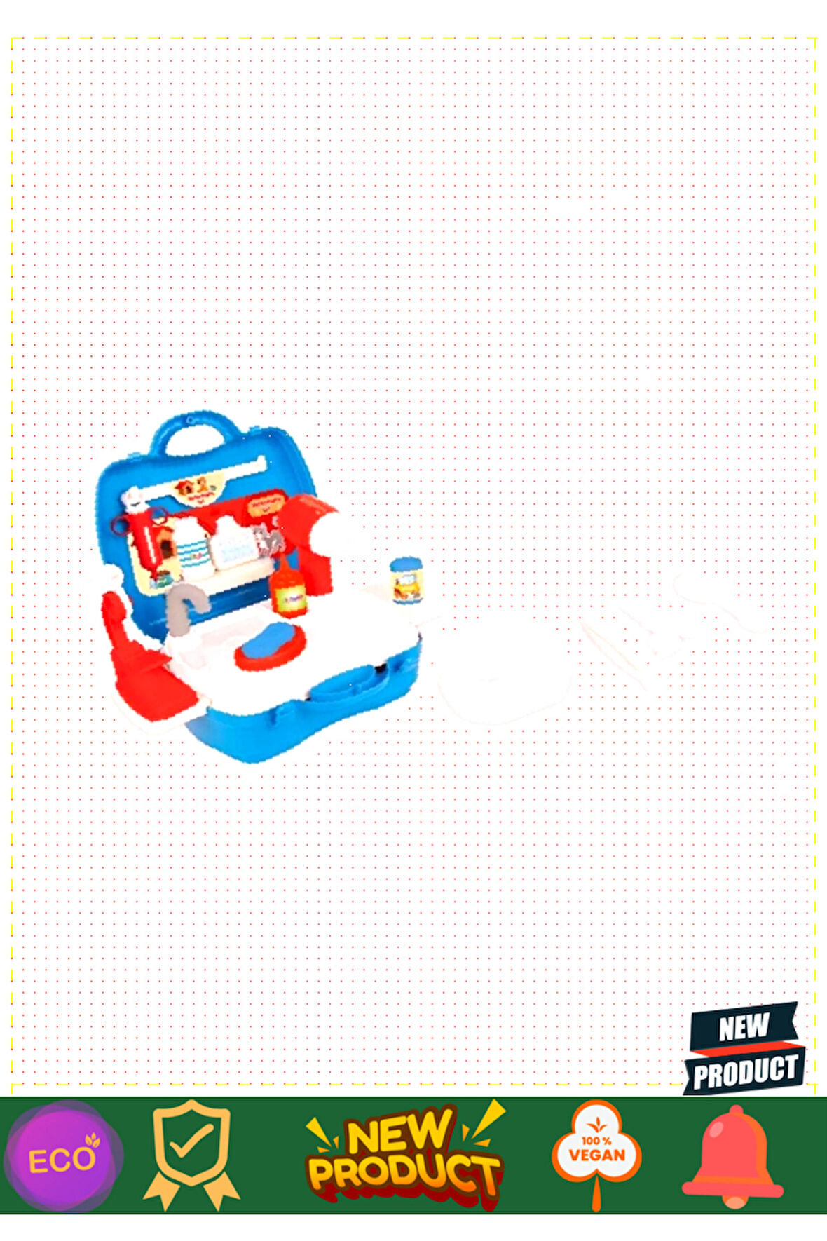 Aksesuarlı Çantalı Veteriner Seti 21 Parça Kız Erkek Çocuk Oyuncakları Eğitici Oyuncaklar