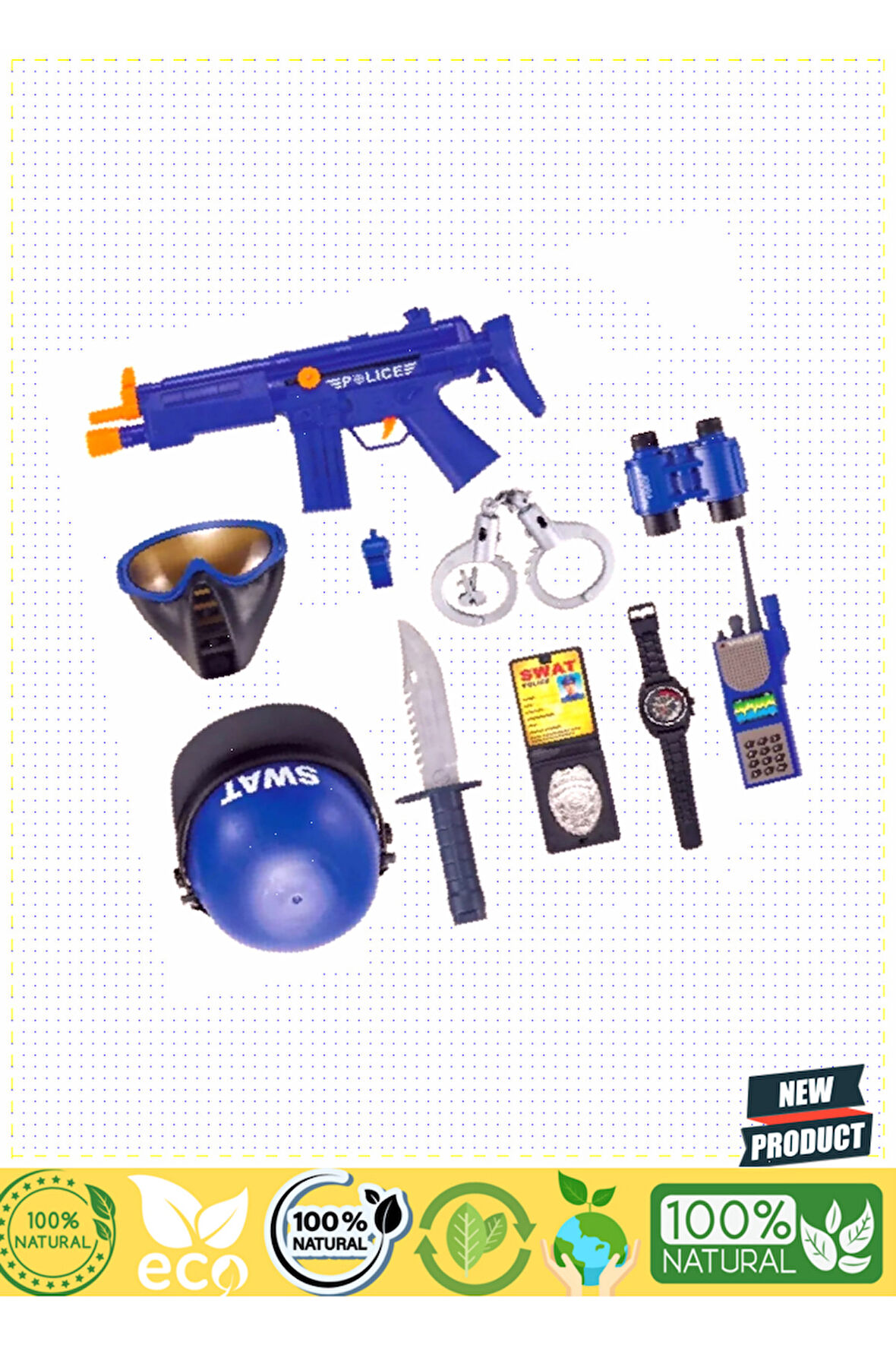 Power Gun Polis Seti 34330 Kız Erkek Çocuk Oyuncakları Eğitici Oyuncaklar