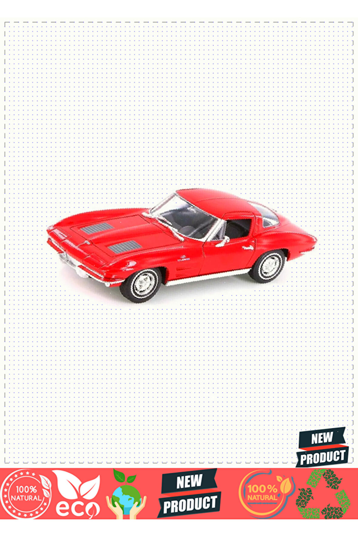 Welly 1:24 1963 Chevrolet Corvette Kız Erkek Çocuk Oyuncakları Eğitici Oyuncaklar