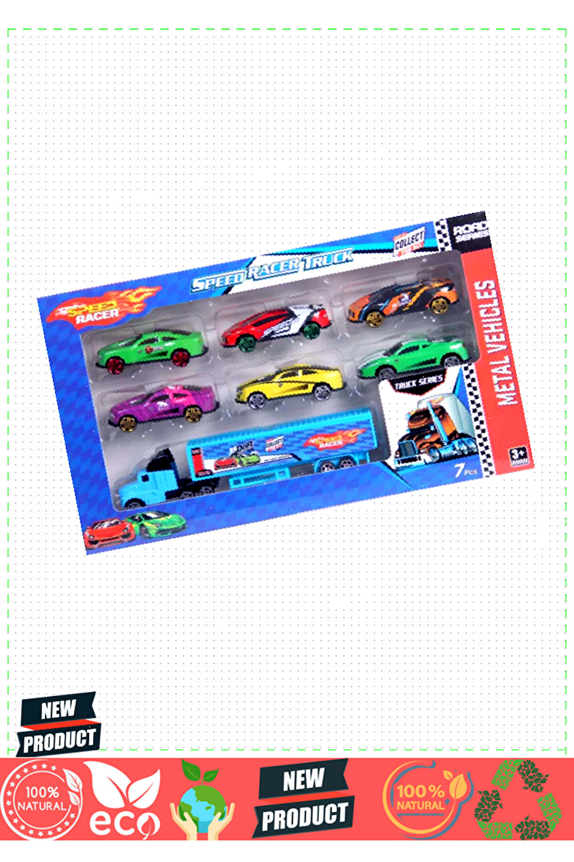 Speed Racer Road Series Truck Metal Model Araba Seti toy-46 Kız Erkek Çocuk Oyuncakları Eğiti