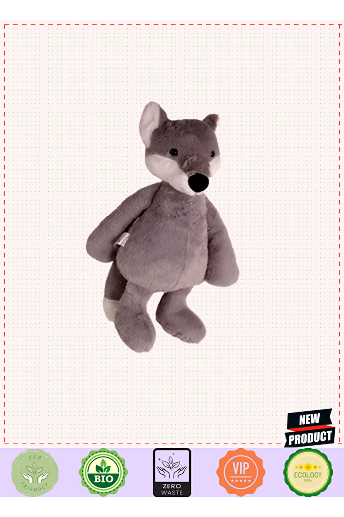 Uyku Arkadaşı Tilki Peluşgri 50cm Kız Erkek Çocuk Oyuncakları Eğitici Oyuncaklar