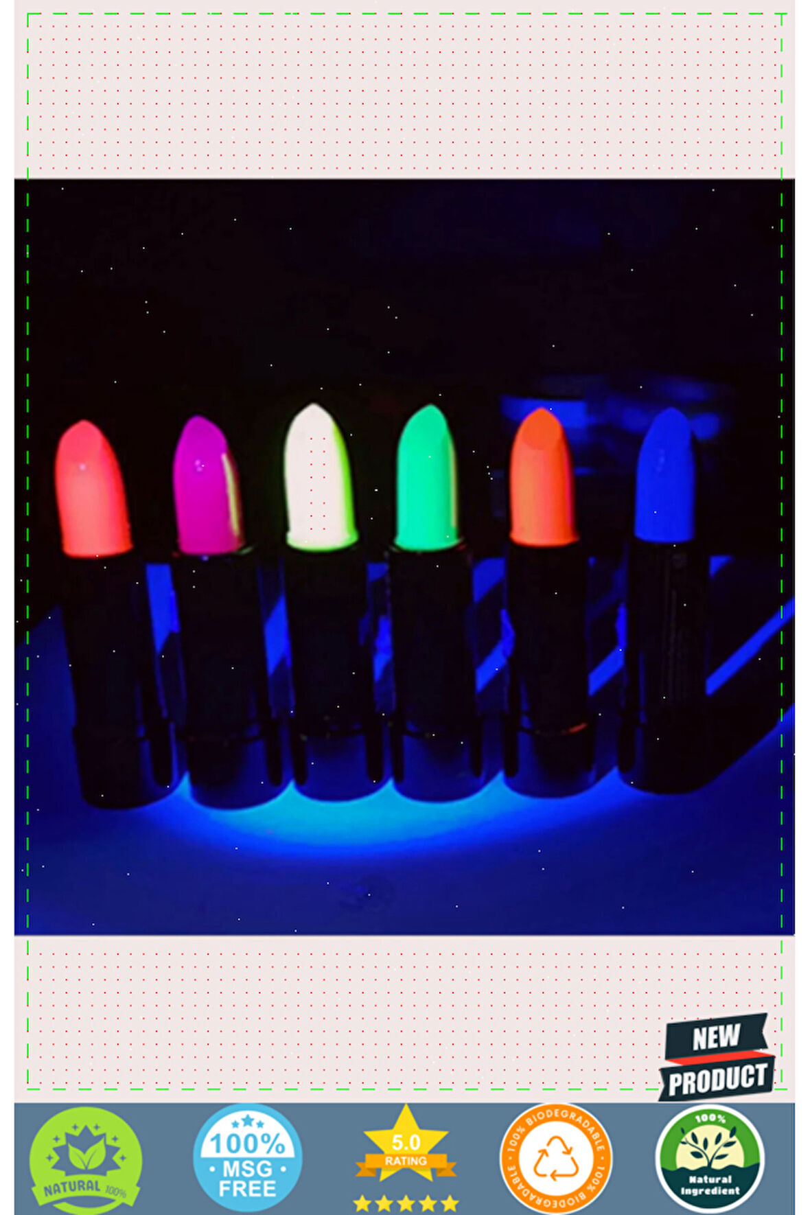 Karanlıkta Parlayan Yanan Uv Neon Ruj Yüz Boyama 6 Adet 6 Renk Kız Erkek Çocuk Oyuncakları Eğ