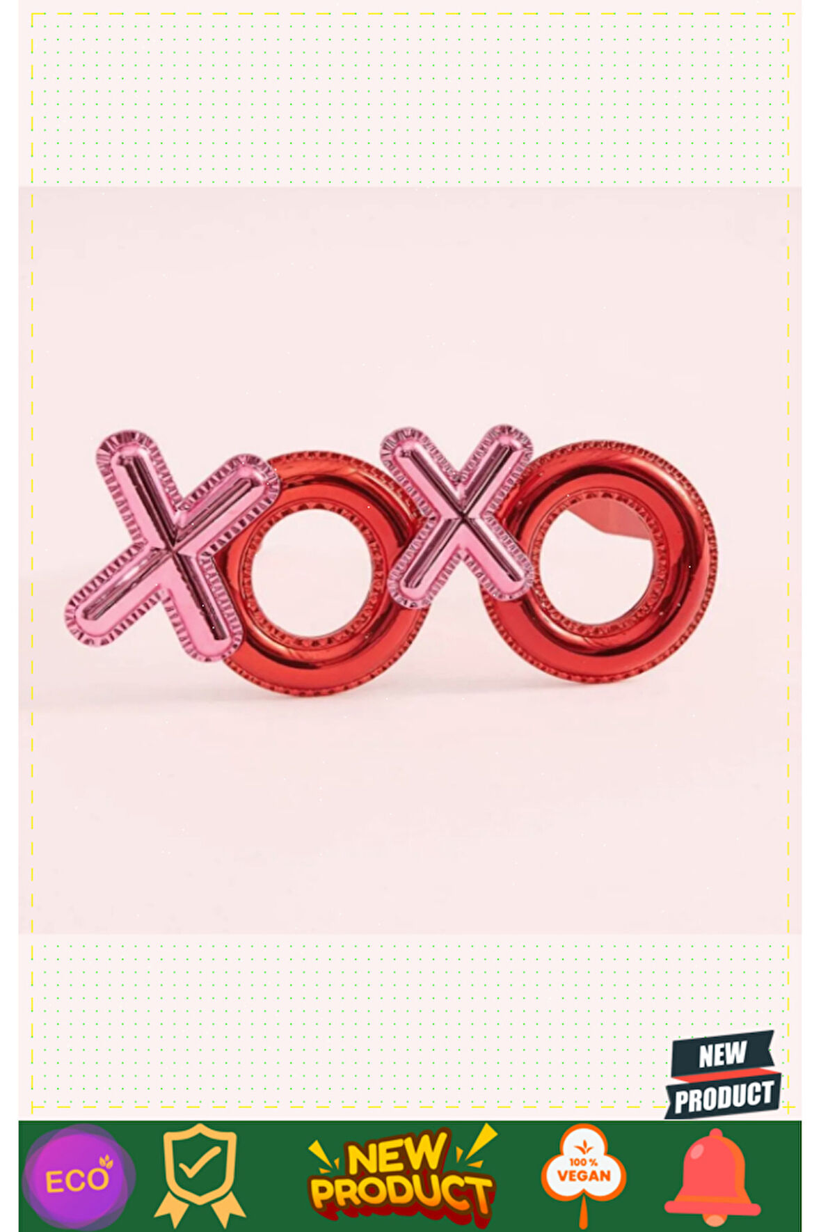 Kırmızı Renk Xoxo Yazılı Parti Gözlüğü 17x7cm Kız Erkek Çocuk Oyuncakları Eğitici Oyuncaklar