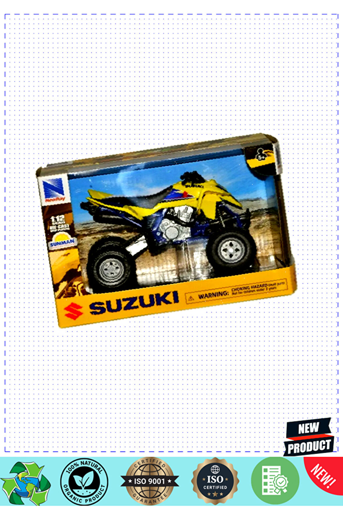 43393 1:12 Suzuki Quadracer R450 Motor 5 Litre Kız Erkek Çocuk Oyuncakları Eğitici Oyuncaklar