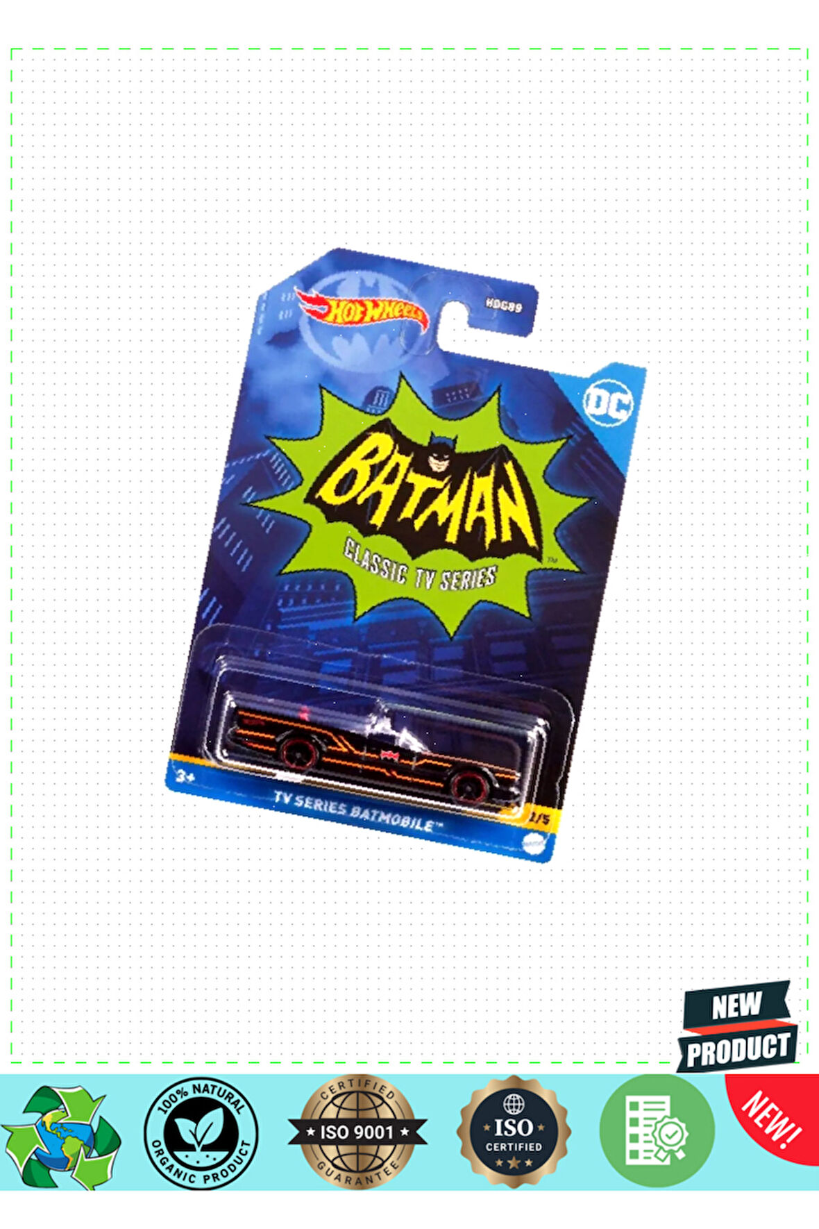 HDG89 Hott Wheelsss Batman Temalı Arabalar, Temalı Arabalar 1 Gram Kız Erkek Çocuk Oyuncakları Eğiti