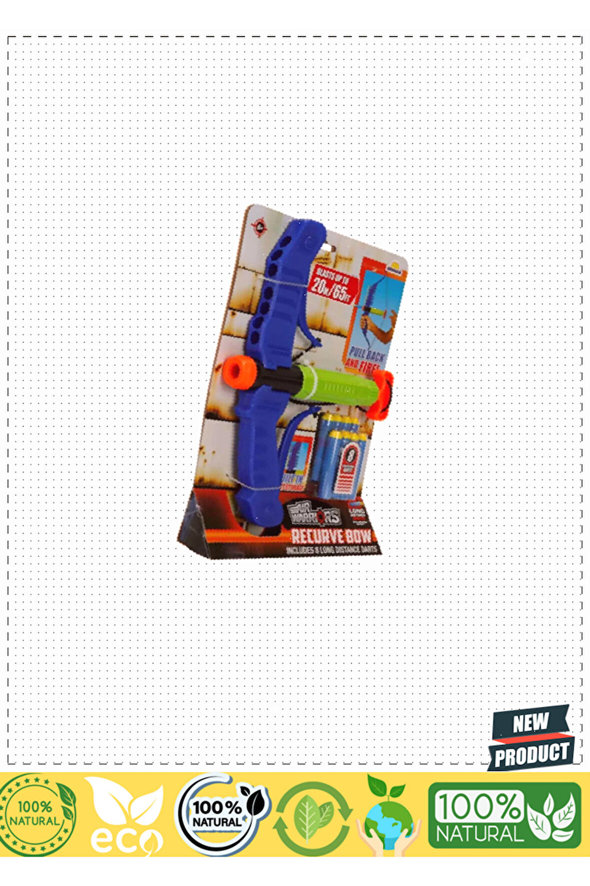 Air Warriors Recurve Bow 8 Mermili Sünger Dart Atan Yay 1 Gram Kız Erkek Çocuk Oyuncakları Eğitici O