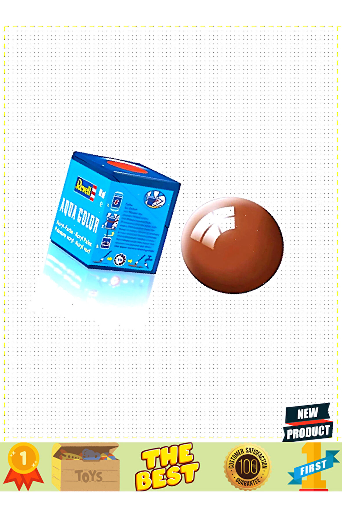 Revell 80 -Aqua Color Mud Brown-Gloss Boya- 18 ml 1 Gram Kız Erkek Çocuk Oyuncakları Eğitici Oyuncak