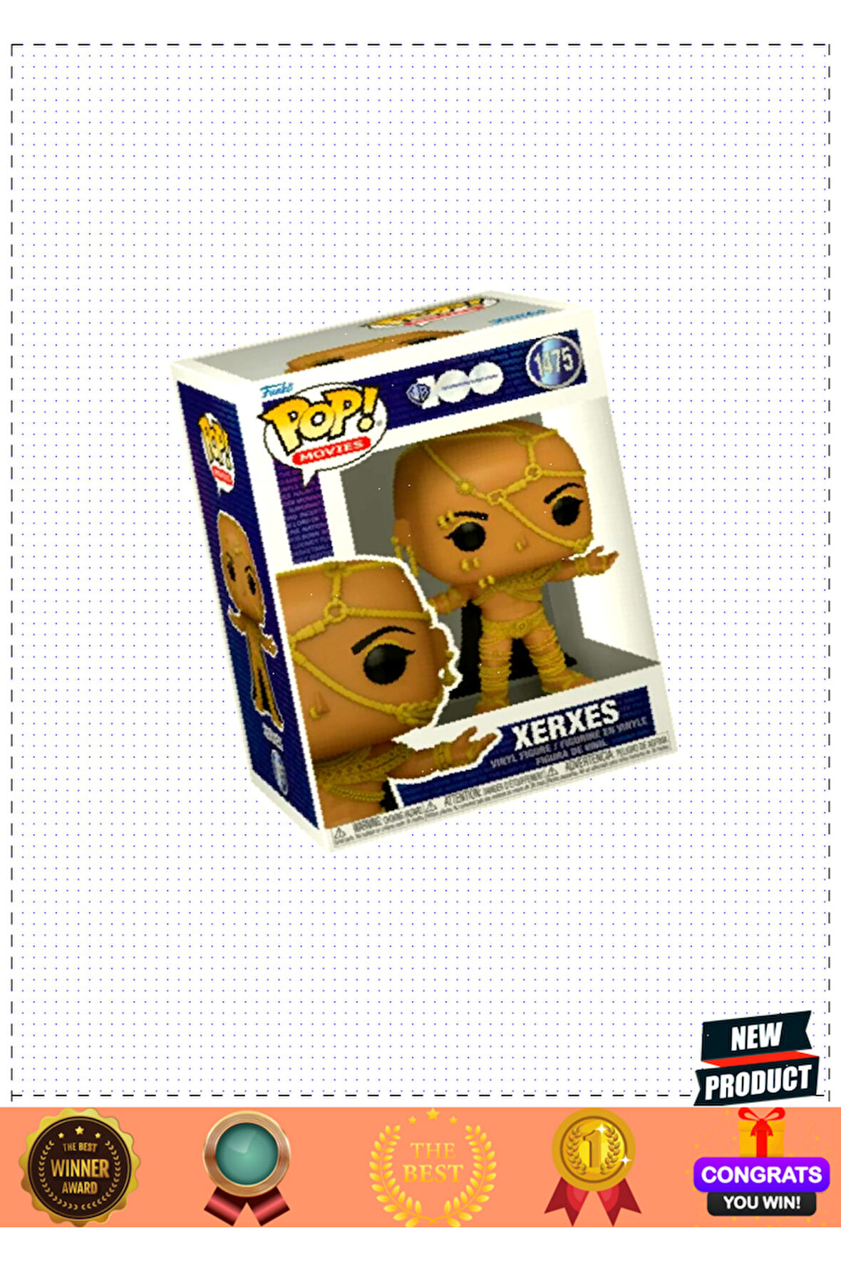 Funko Pop Figür Movies 300 Spartalı Xerxes 5 Litre Kız Erkek Çocuk Oyuncakları Eğitici Oyuncaklar