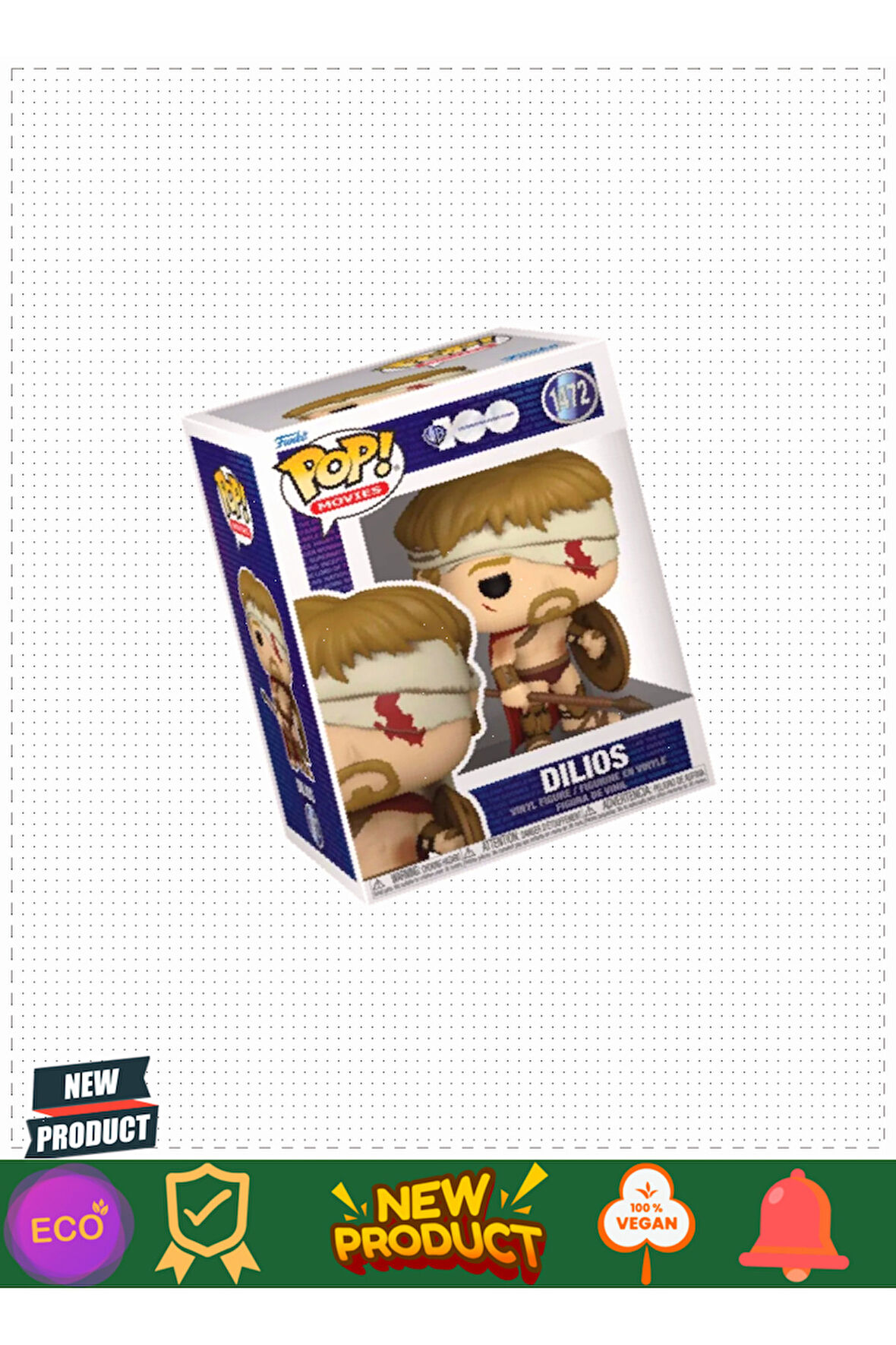 Funko Pop Figür Movies 300 Spartalı Dilios 5 Litre Kız Erkek Çocuk Oyuncakları Eğitici Oyuncaklar