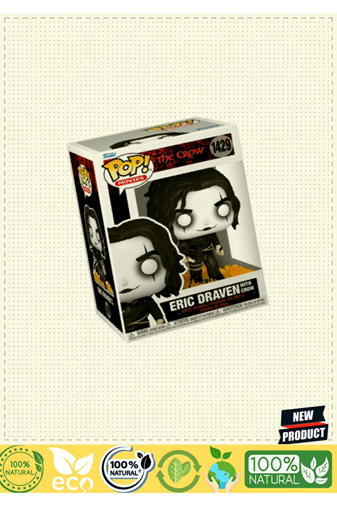 Funko POP Figür Movies The Crow Eric With Crow 1 Gram Kız Erkek Çocuk Oyuncakları Eğitici Oyuncaklar