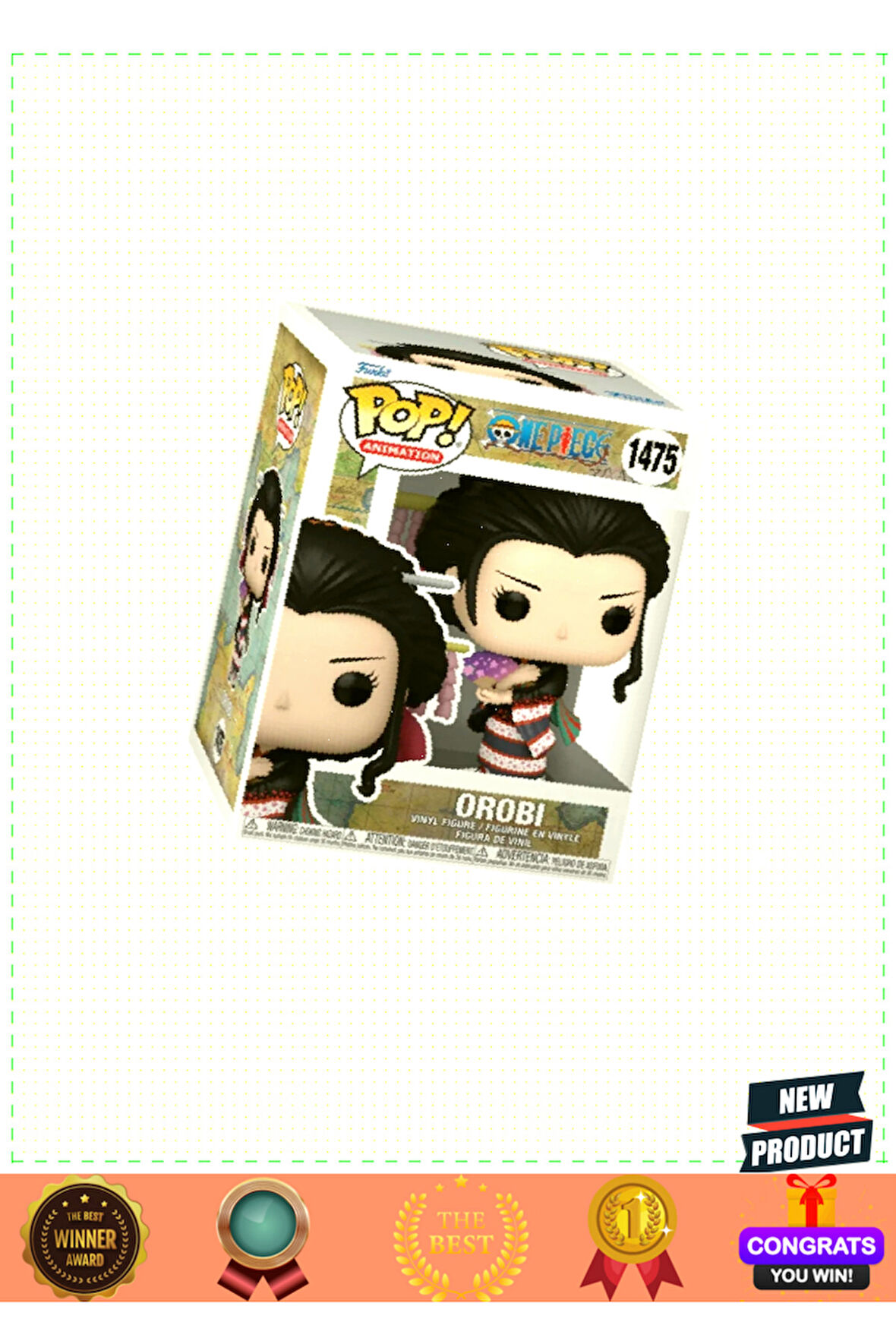 Funko Pop Animation One Piece Orobi (WANO) 5 Litre Kız Erkek Çocuk Oyuncakları Eğitici Oyuncaklar