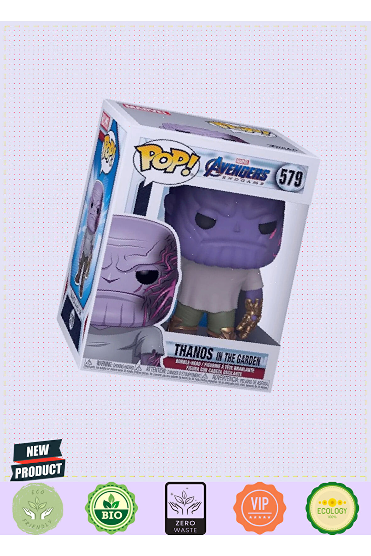 Funko POP Figür MArveling Endgame Thanos in the Garden 1 Gram Kız Erkek Çocuk Oyuncakları Eğitici Oy