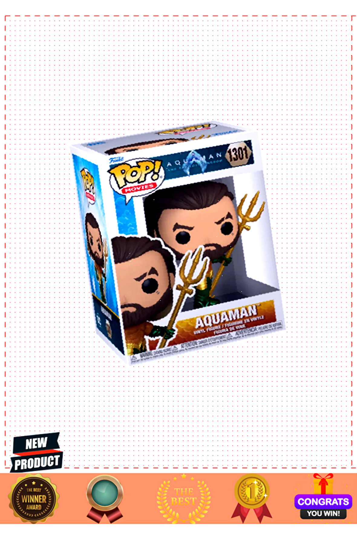 Funko POP Movies DC Aquaman 2 Aquaman Hero Suit 1 Gram Kız Erkek Çocuk Oyuncakları Eğitici Oyuncakla