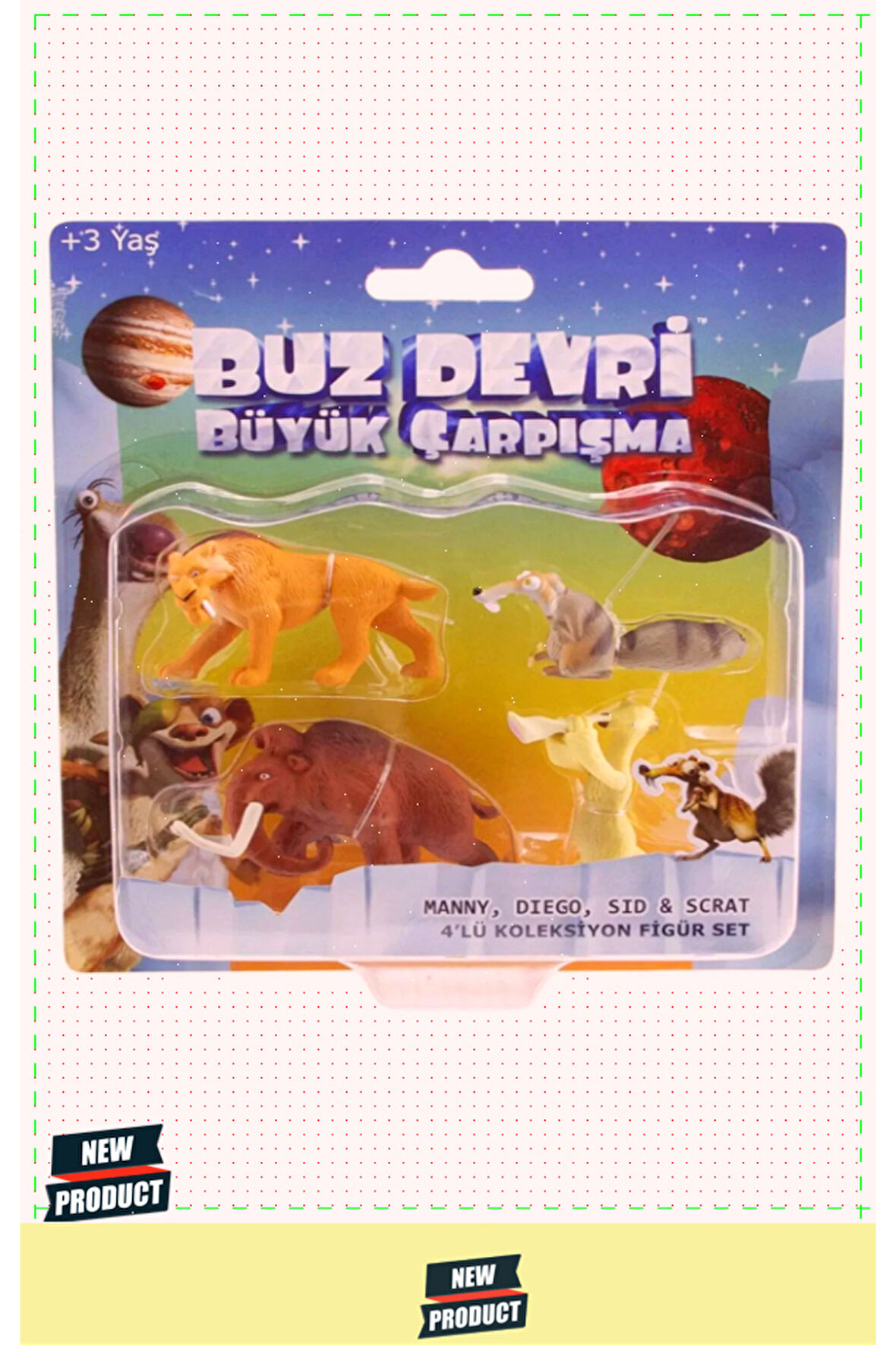 Ice Age-Buz Devri 5 Büyük Çarpışma 4’lü Koleksiyon Set Model 1 Gram Kız Erkek Çocuk Oyuncakları Eğit