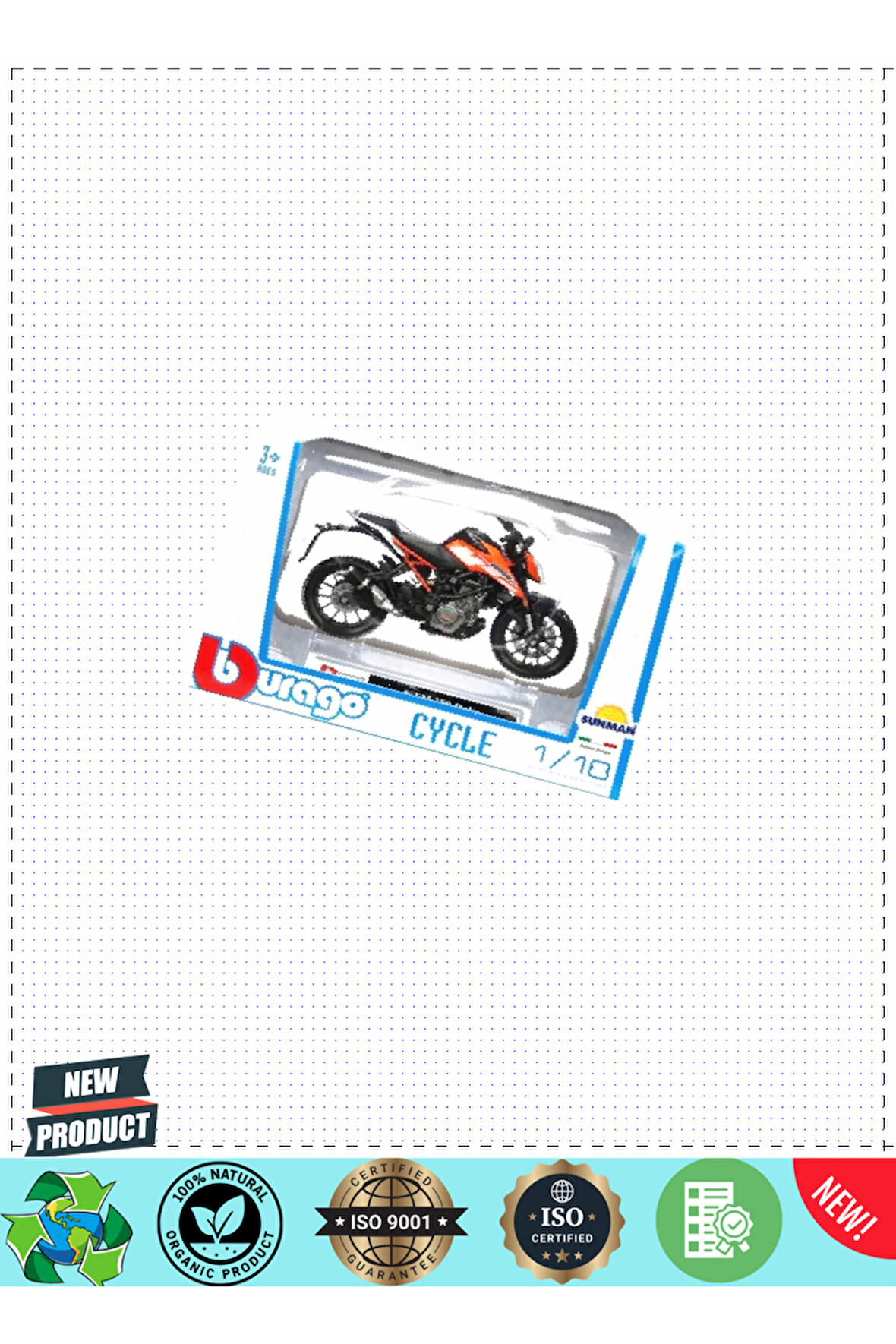1051030 1:18 Ducati Motor 5 Litre Kız Erkek Çocuk Oyuncakları Eğitici Oyuncaklar
