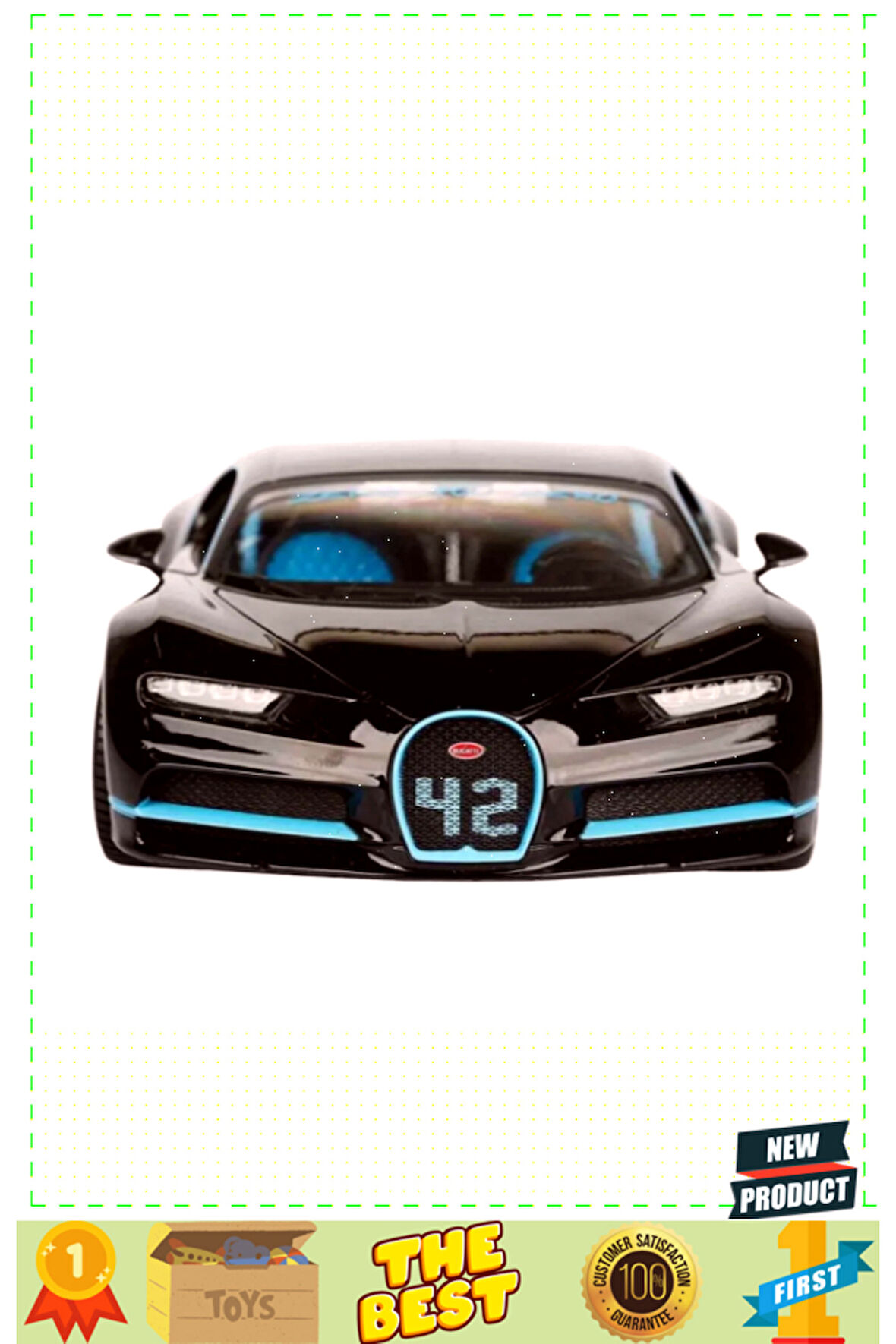 BBuragoo 1:18 Bugatti Chiron 42 Seconds Model Araba 1 Gram Kız Erkek Çocuk Oyuncakları Eğitici Oyunc