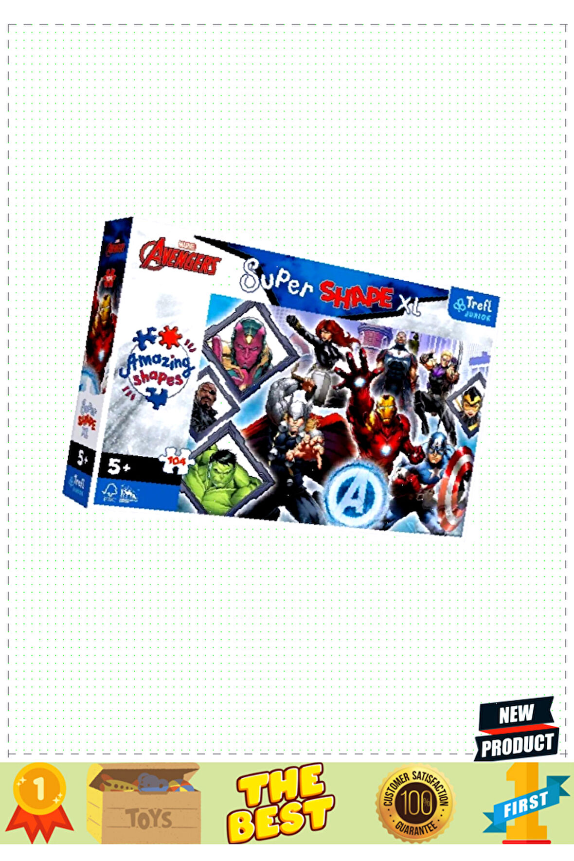 PUZZLE-50018 The Avengersing 104 Parça Çocuk Puzzle 1 Gram Kız Erkek Çocuk Oyuncakları Eğitici Oyunc