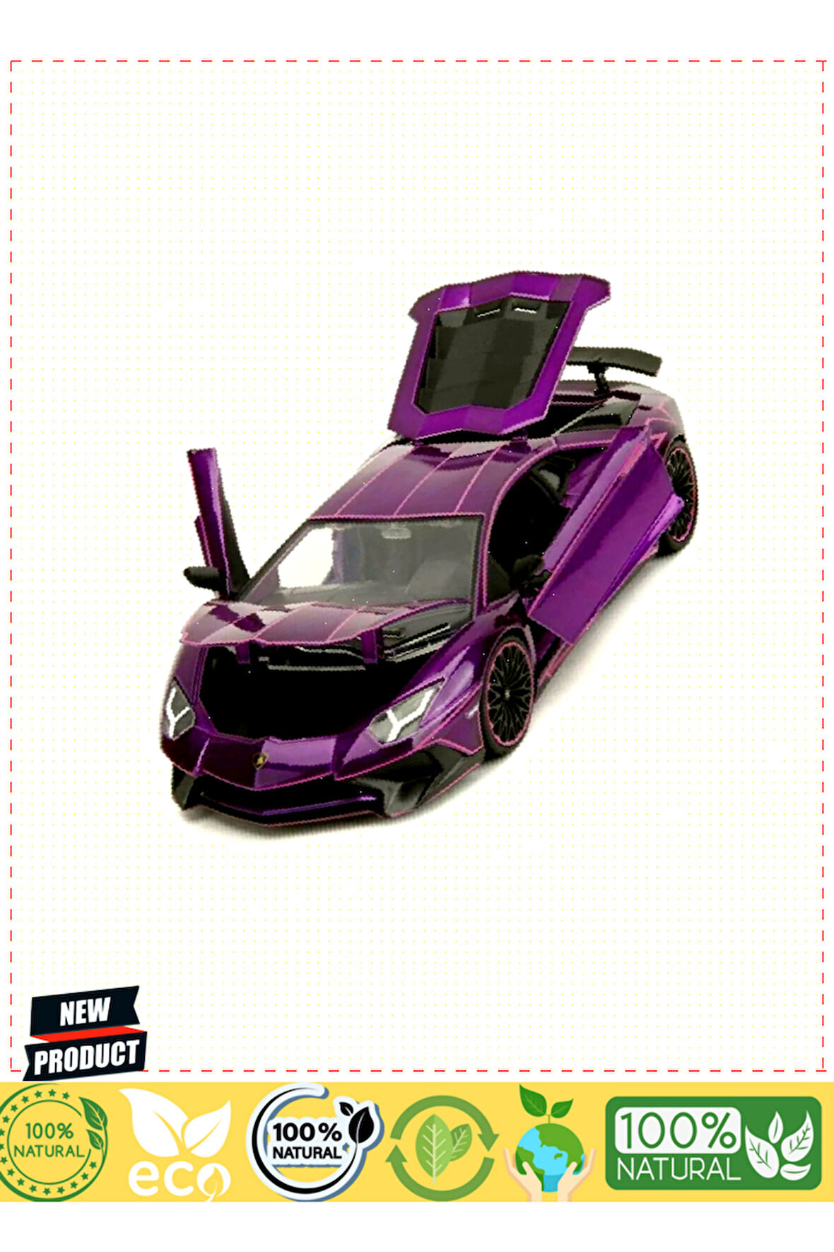 Jada 1:24 Pink Slips Lamborghini Aventador SV Model Araba 1 Gram Kız Erkek Çocuk Oyuncakları Eğitici