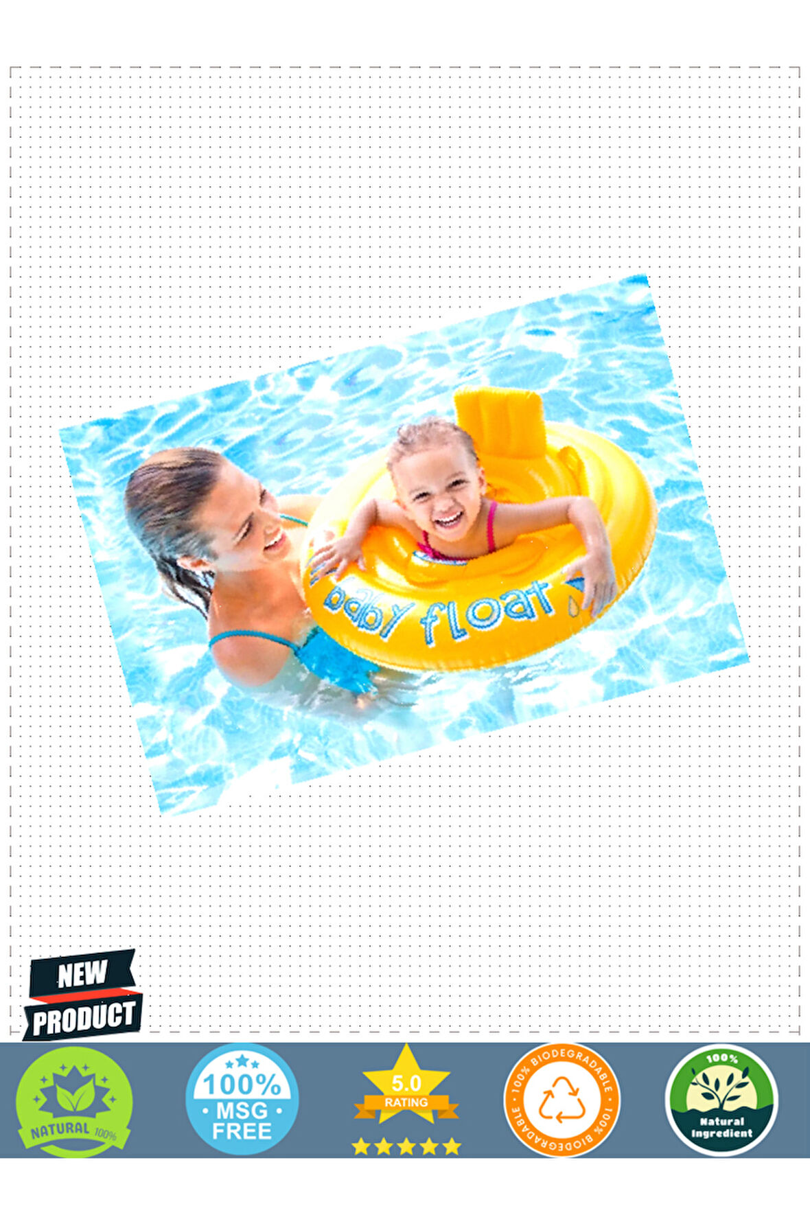 Ibf56585sarı Baby Float 70cm 6-12 Ay 5 Litre Kız Erkek Çocuk Oyuncakları Eğitici Oyuncaklar