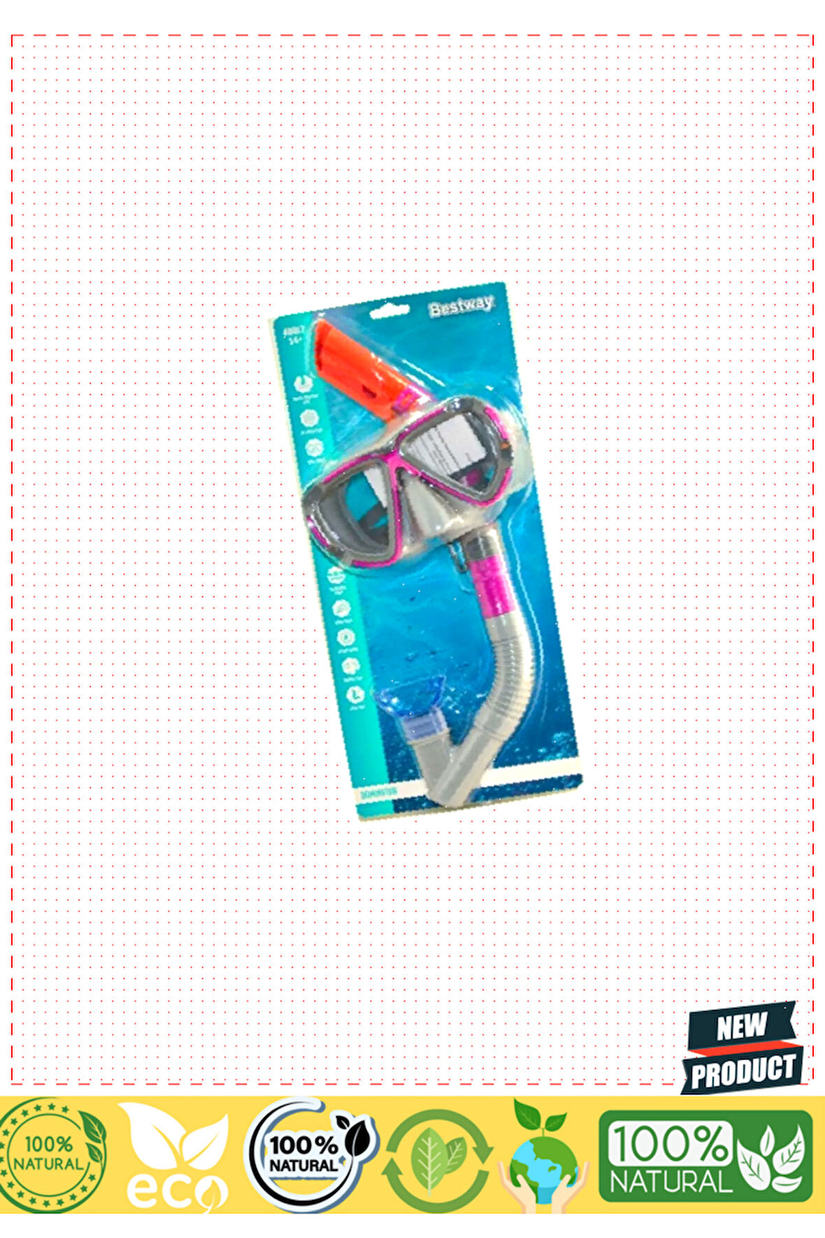Kzl-bw24029 Vakumlu Snorkel Maske Set-oyuncak 5 Litre Kız Erkek Çocuk Oyuncakları Eğitici Oyuncaklar