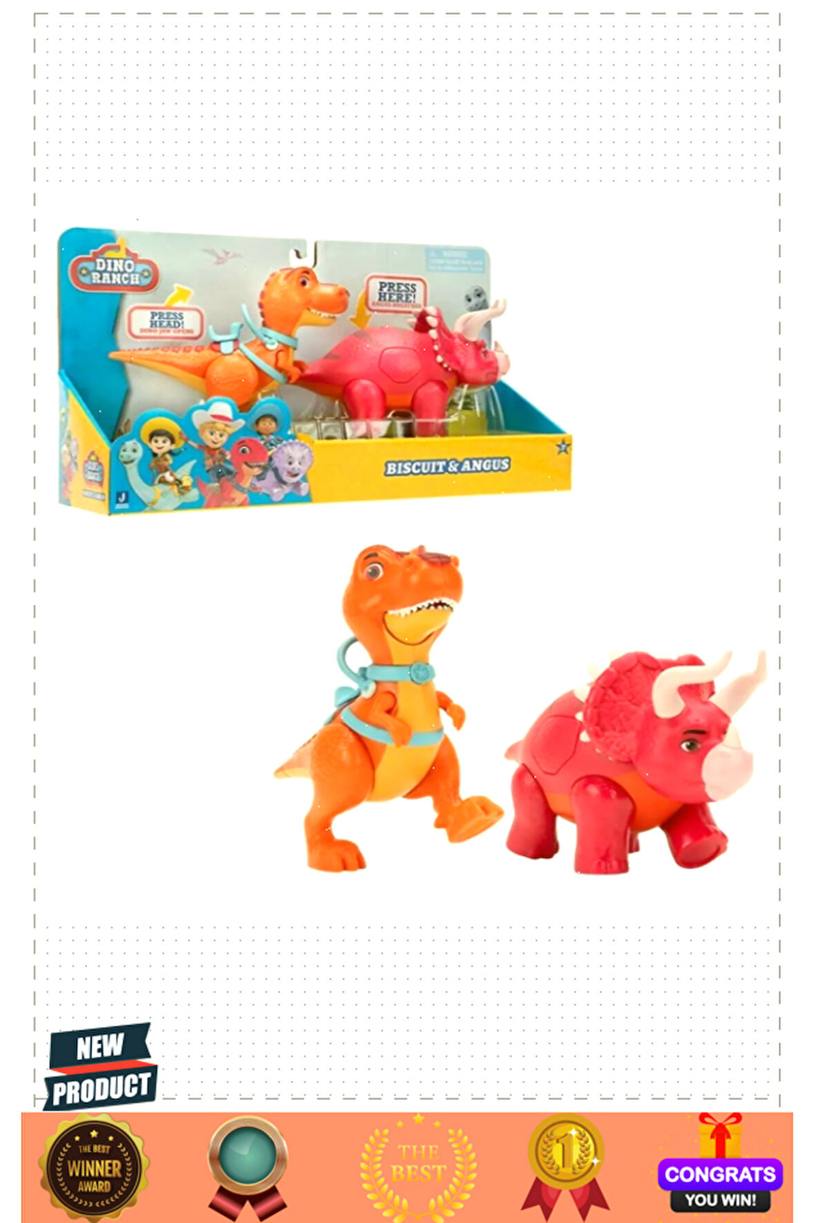 DNA02000 Dino Ranch Delüks Figür Paketi-DNR0007 +3 yaş 1 Gram Kız Erkek Çocuk Oyuncakları Eğitici Oy