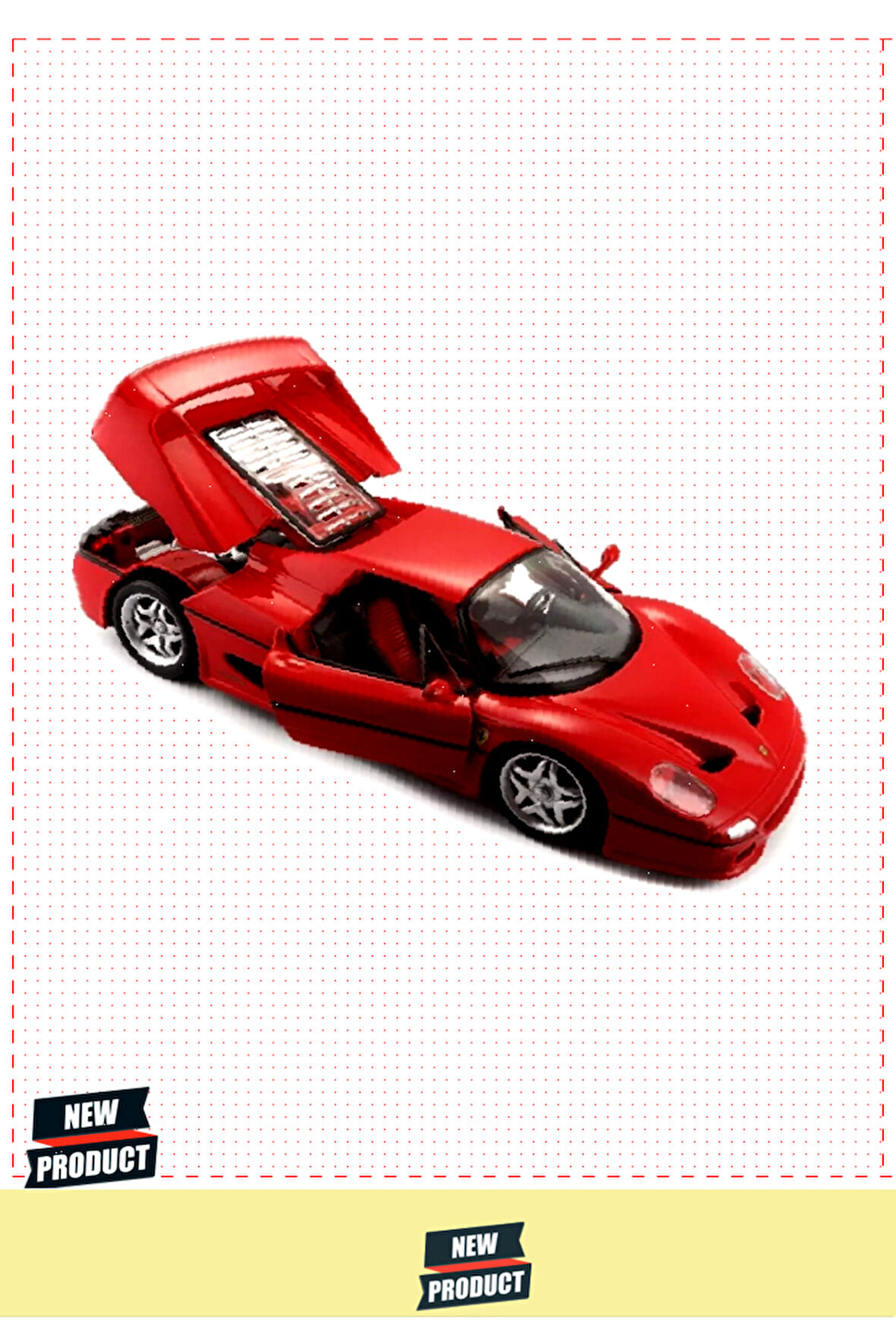 Bburagoo 1:24 Ferrari F50 Kırmızı Model Araba 5 Litre Kız Erkek Çocuk Oyuncakları Eğitici Oyuncaklar