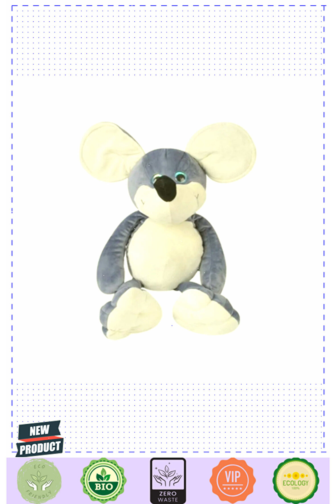 3010 Oturan Fare 50x27cm -gri 5 Litre Kız Erkek Çocuk Oyuncakları Eğitici Oyuncaklar